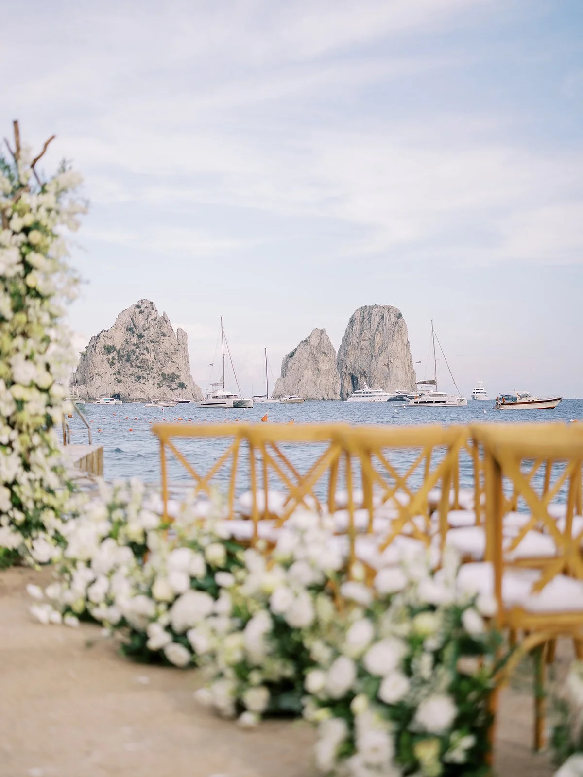 Luxury Cliffside Wedding Ceremony in Capri Italy