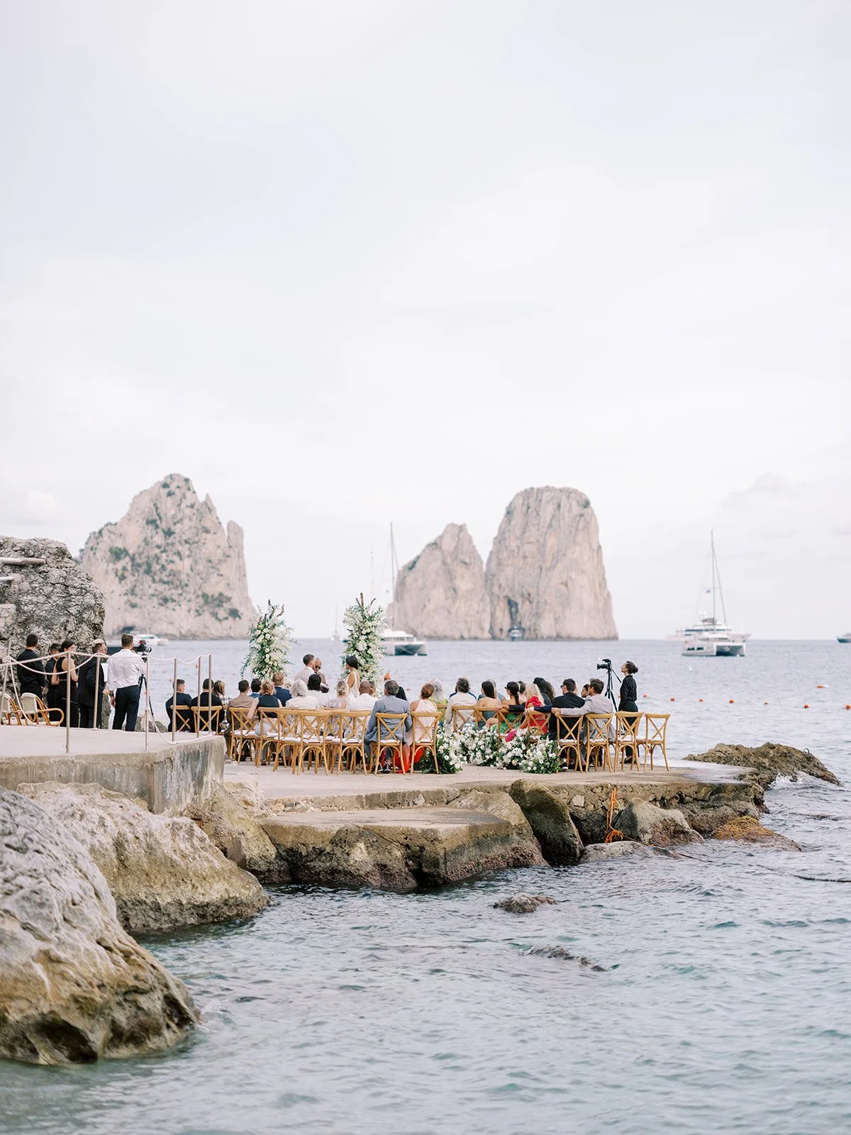 Luxury Cliffside Wedding Ceremony in Capri Italy