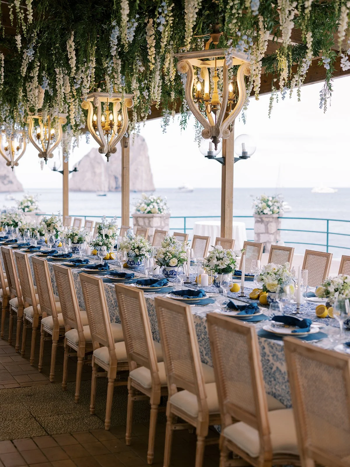 Cliffside Cocktail Hour Luxury Wedding Capri Italy