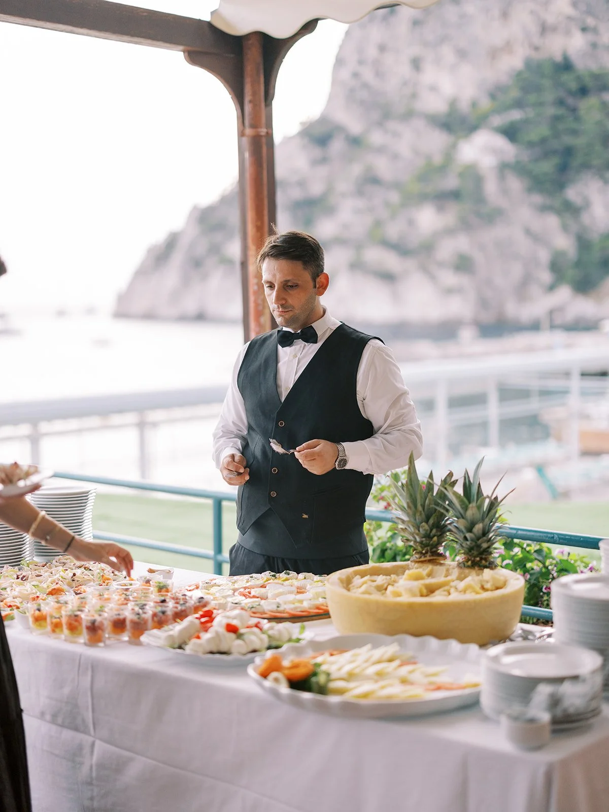 Cliffside Cocktail Hour Luxury Wedding Capri Italy
