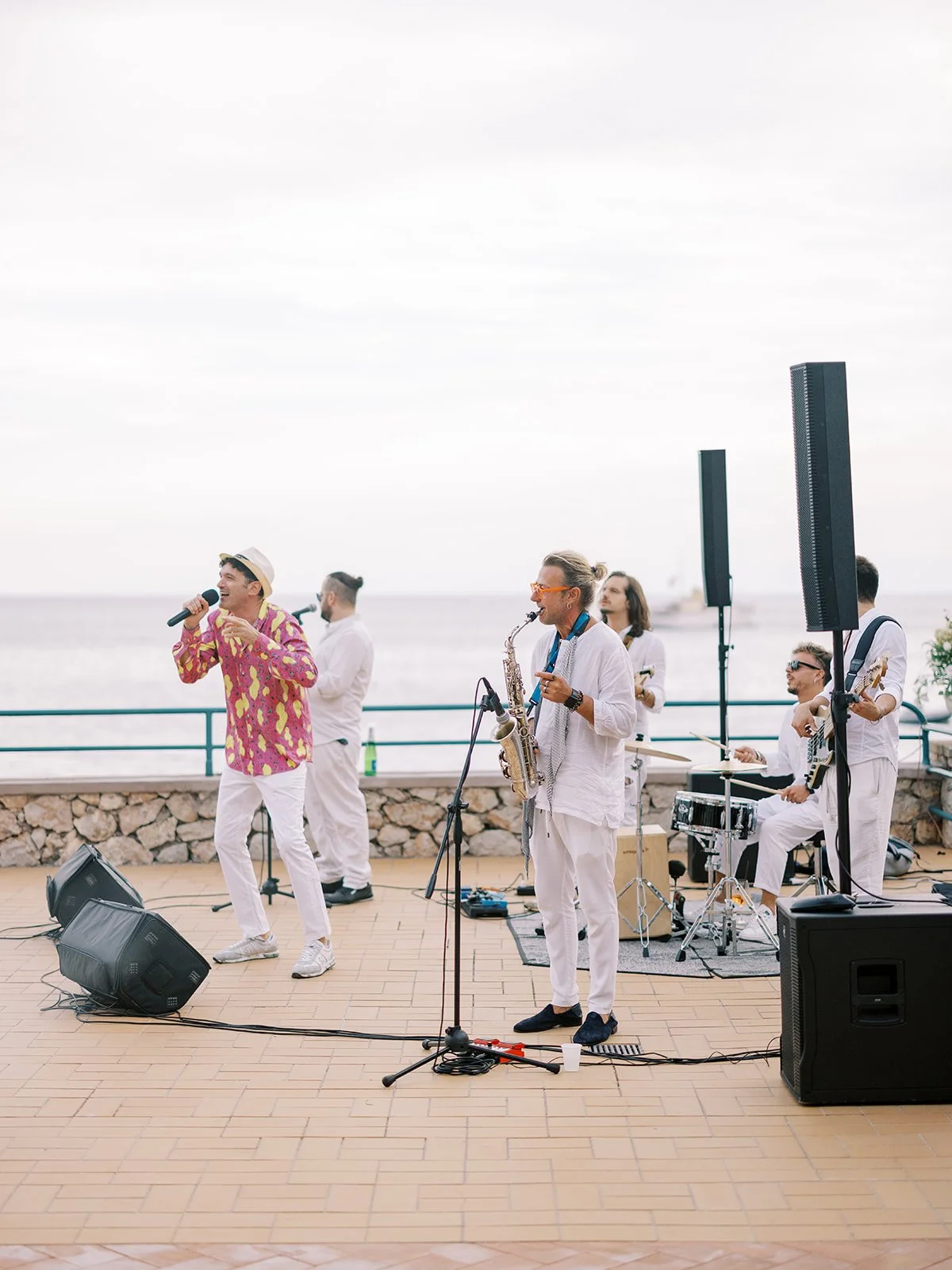 Cliffside Cocktail Hour Luxury Wedding Capri Italy