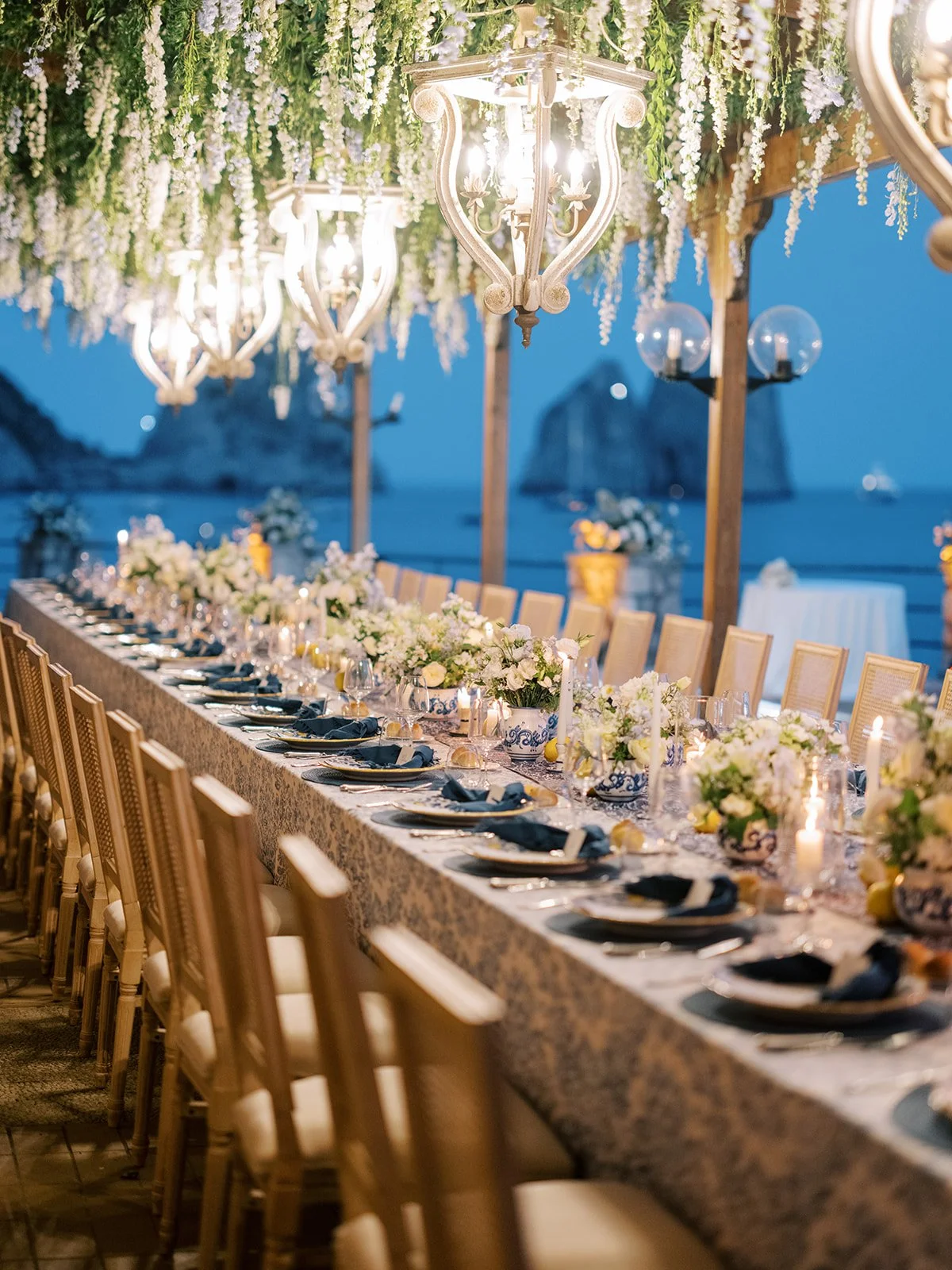 Sunset Wedding Reception Capri Island Italy Luxury Wedding Planning