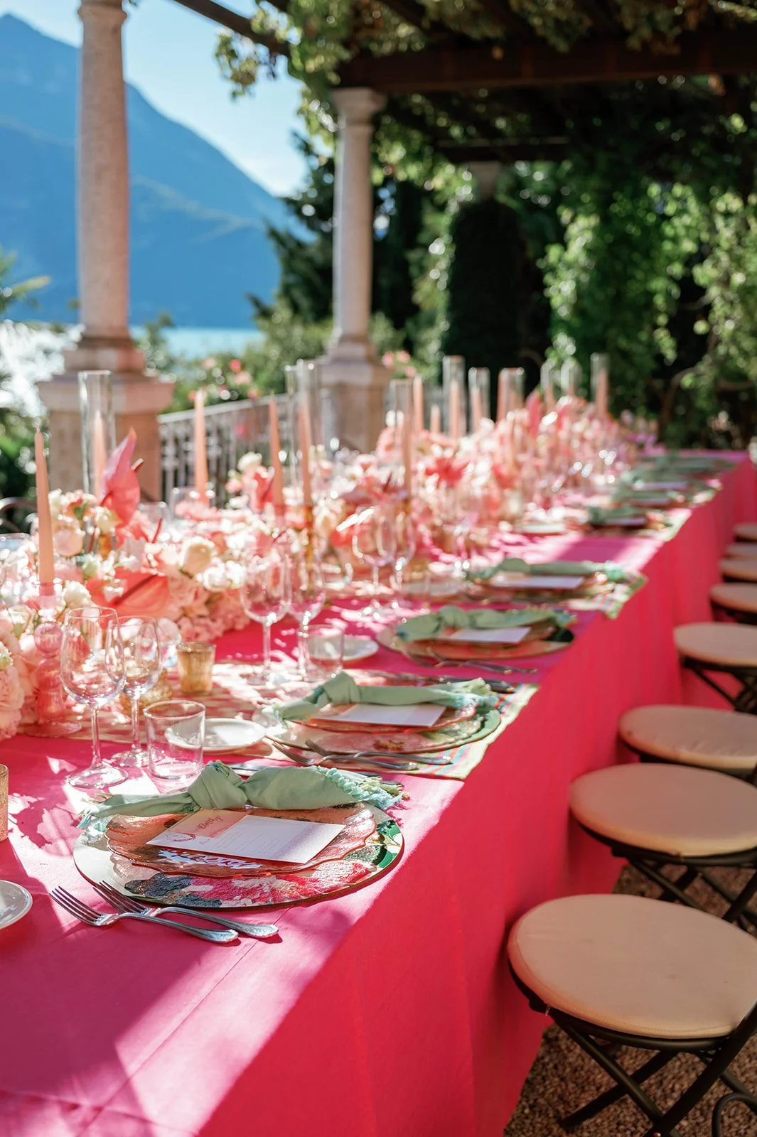 Elegant Lakefront Luxury Wedding Reception Lake Como Italy