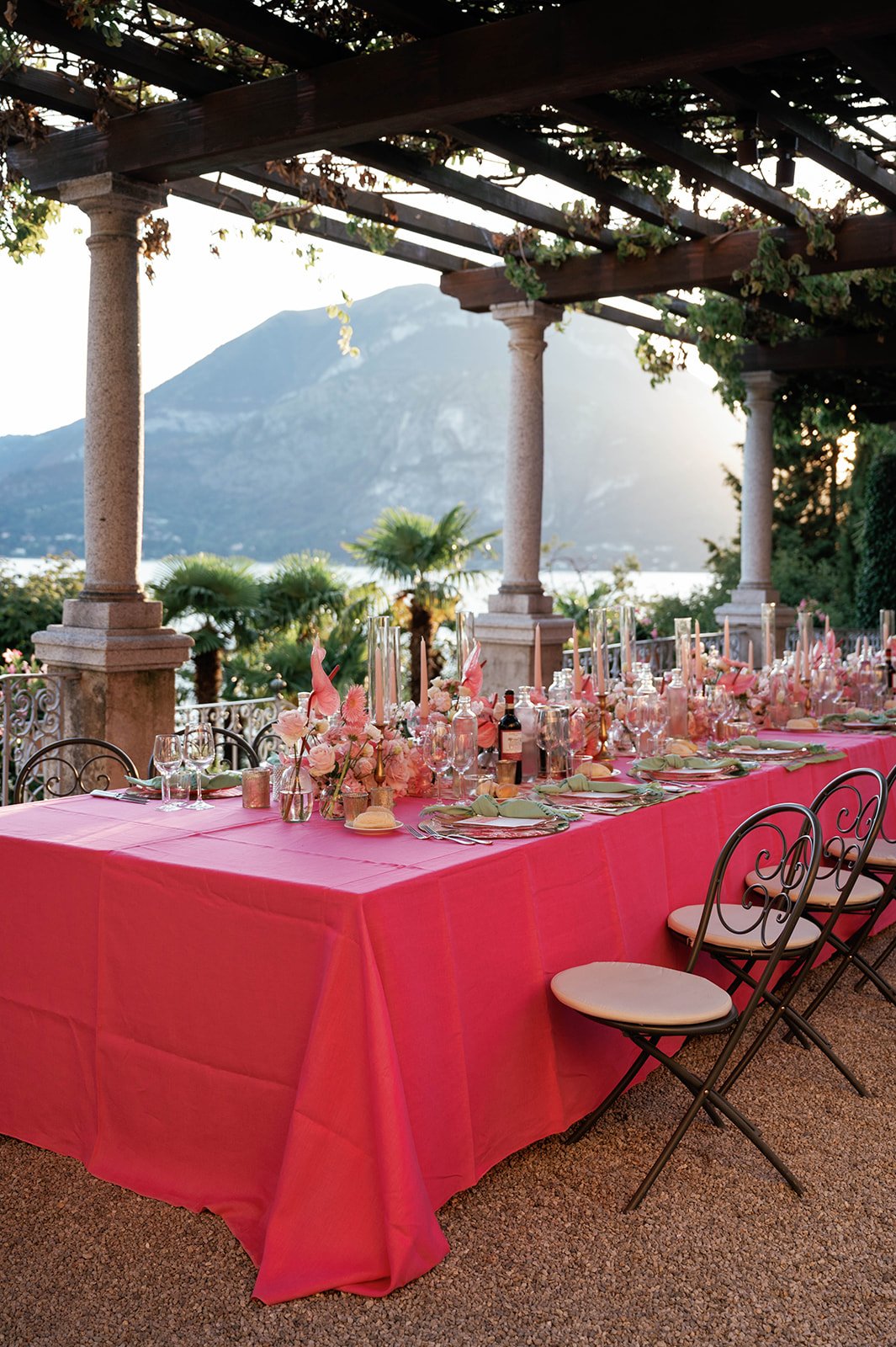 Elegant Lakefront Luxury Wedding Reception Lake Como Italy