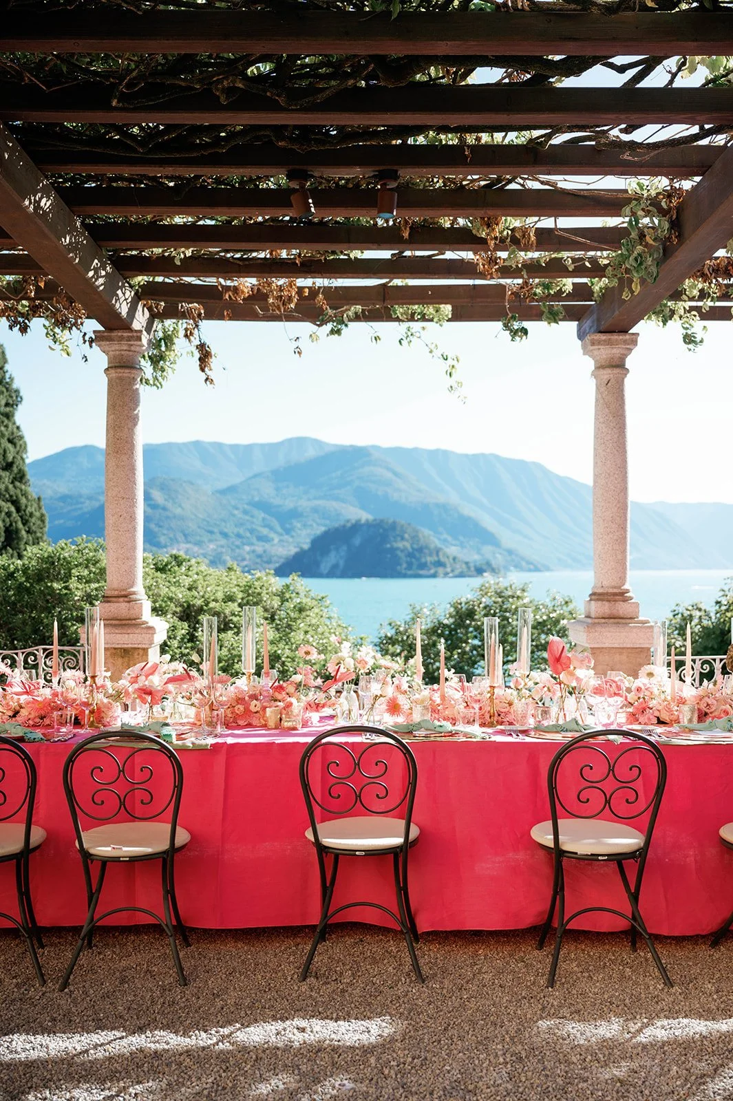 Elegant Lakefront Luxury Wedding Reception Lake Como Italy