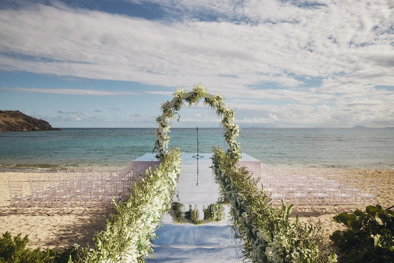 Luxury Destination Wedding Ceremony St. Barths Beach