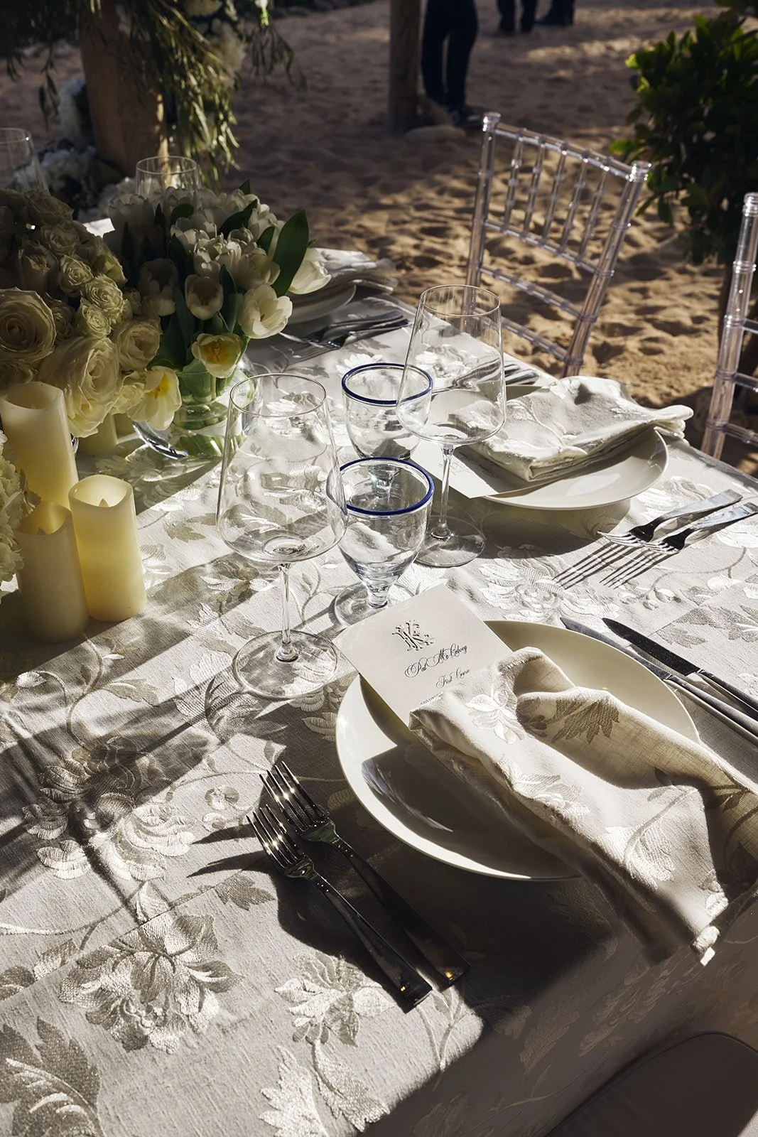 High-End Beachside Wedding Reception St. Barths Caribbean