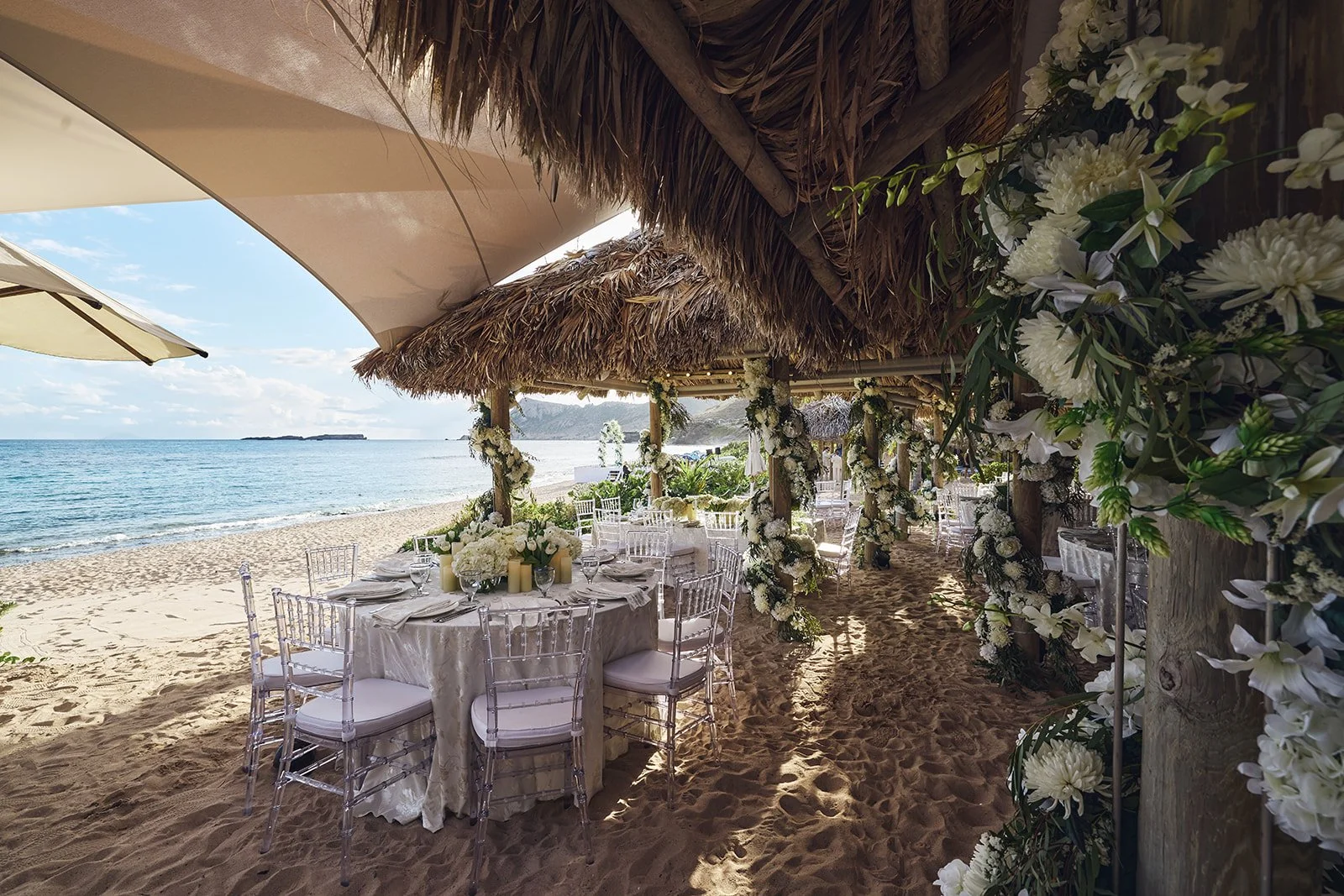High-End Beachside Wedding Reception St. Barths Caribbean