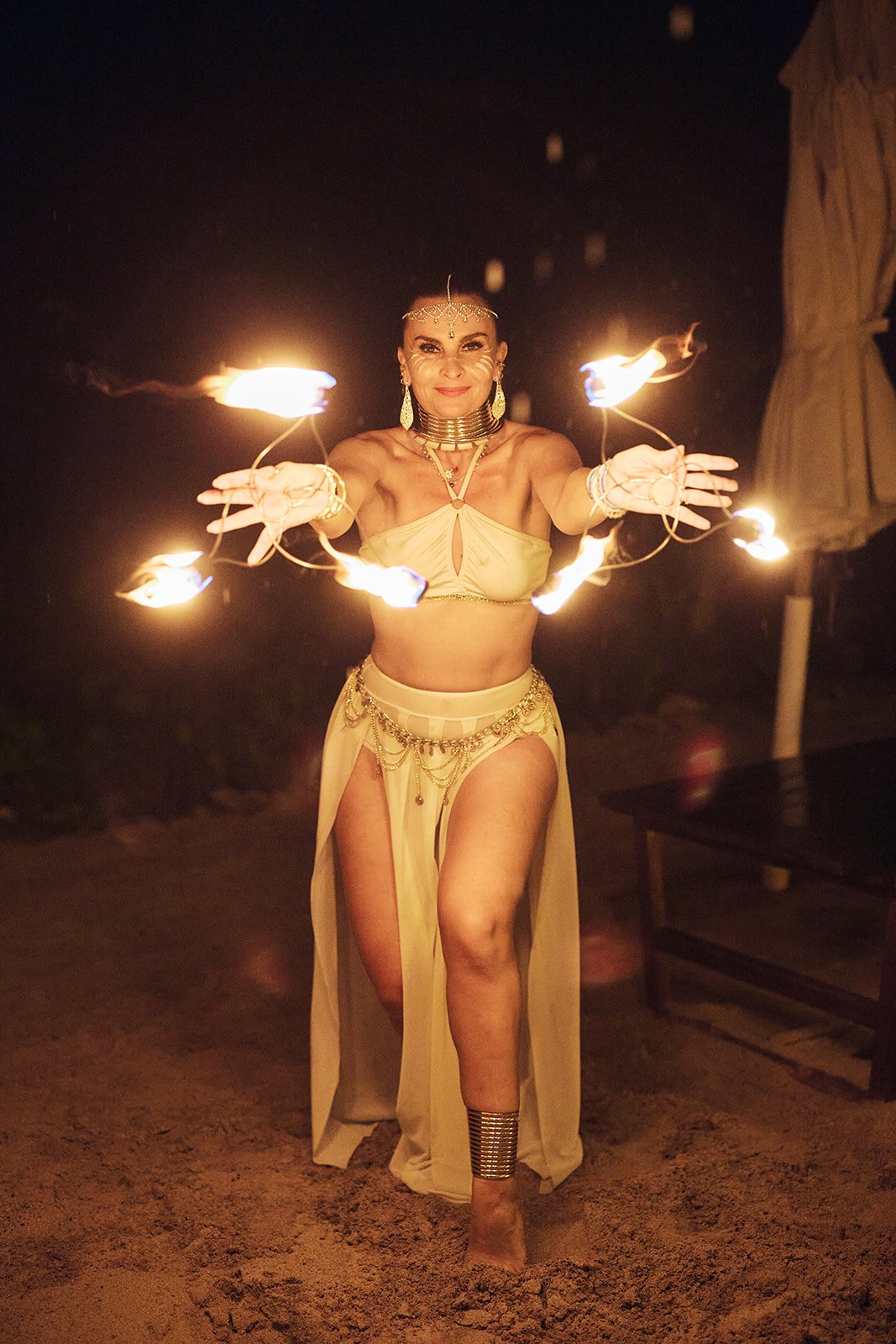 Fire Dancers Wedding Reception St. Barths Luxury Event