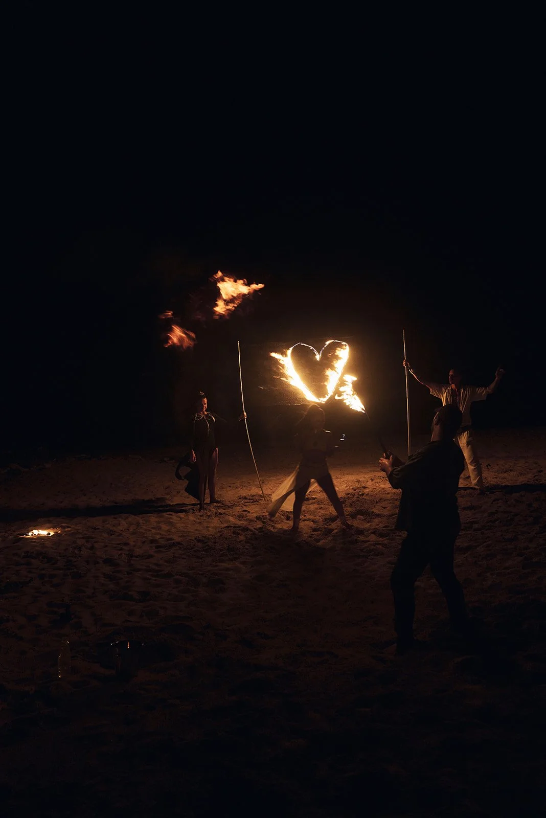 Fire Dancers Wedding Reception St. Barths Luxury Event