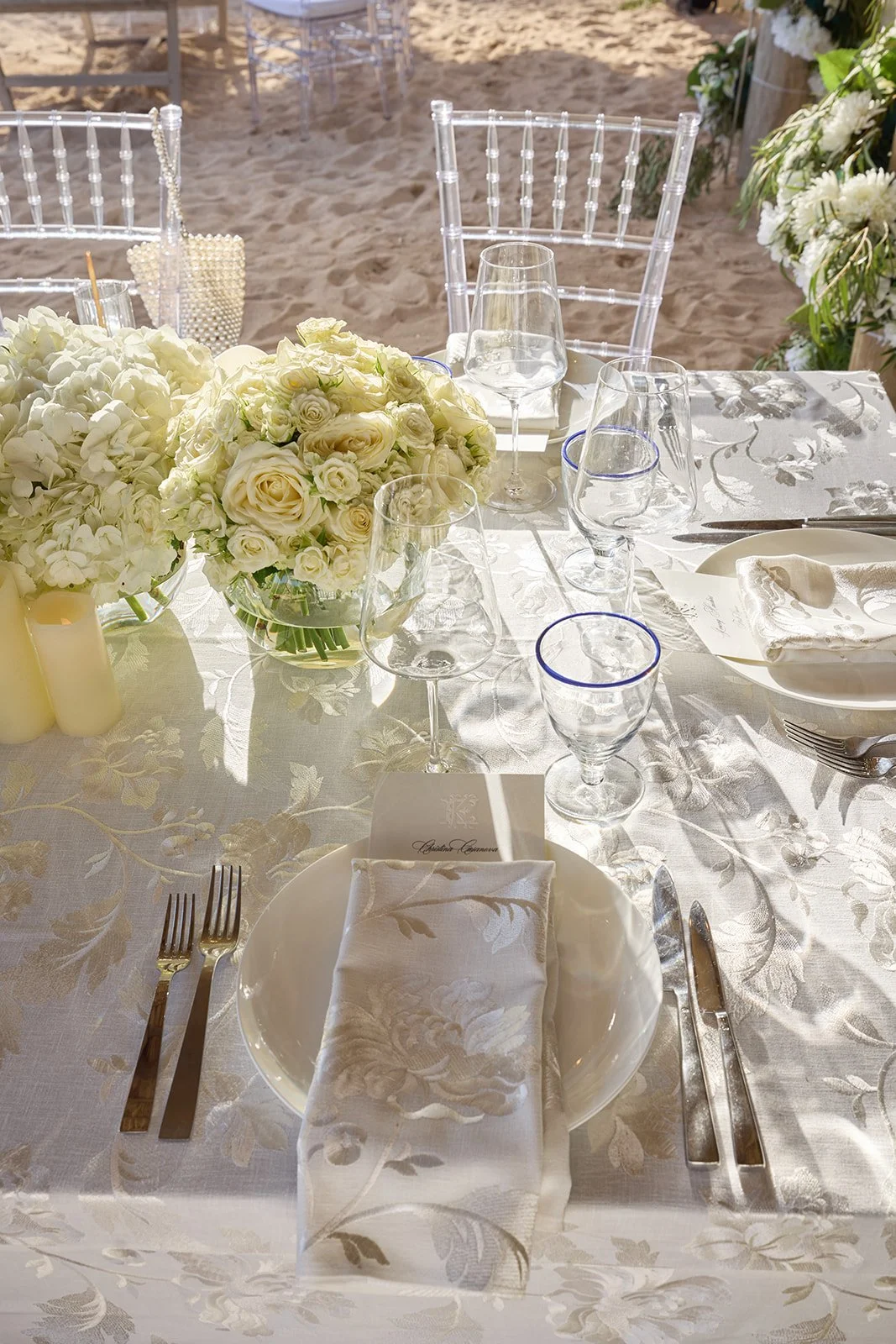 High-End Beachside Wedding Reception St. Barths Caribbean