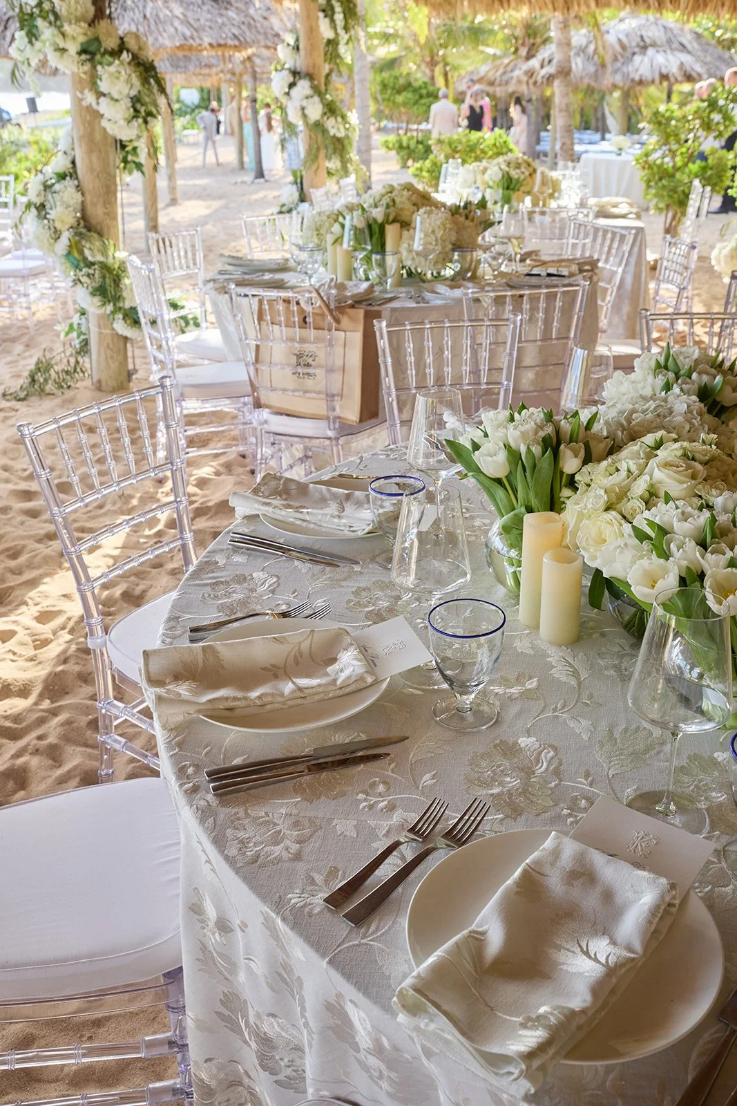 High-End Beachside Wedding Reception St. Barths Caribbean