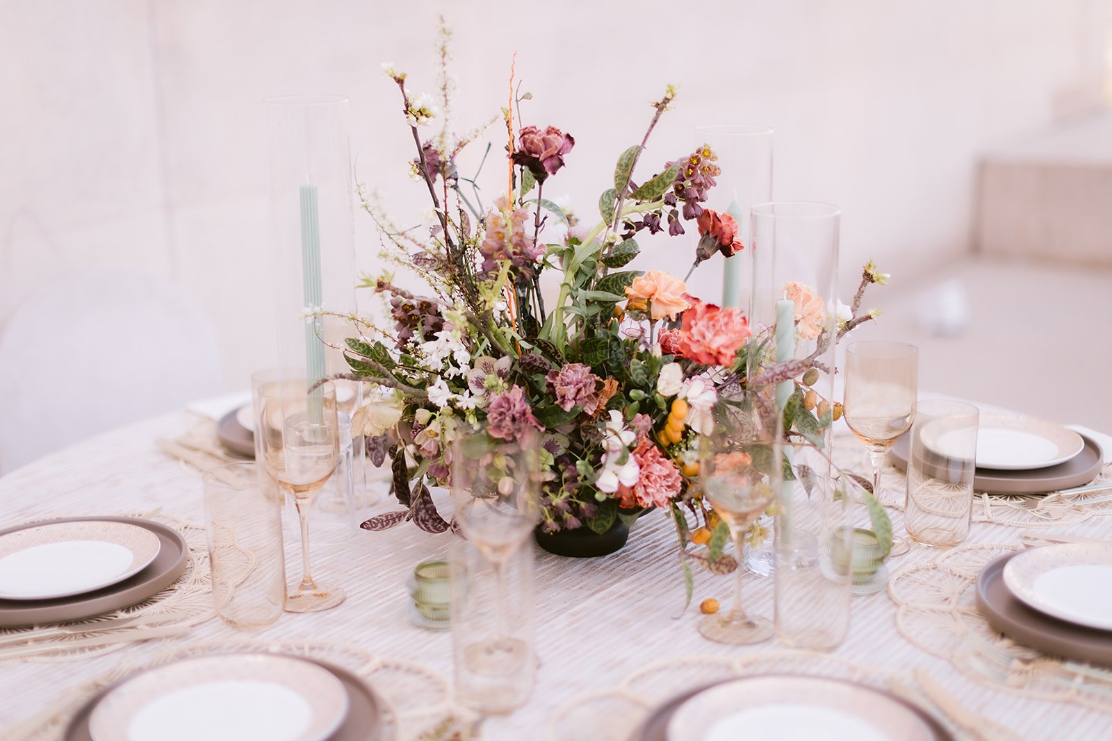 Reception Tablescape at Desert Lounge, Amangiri, Utah