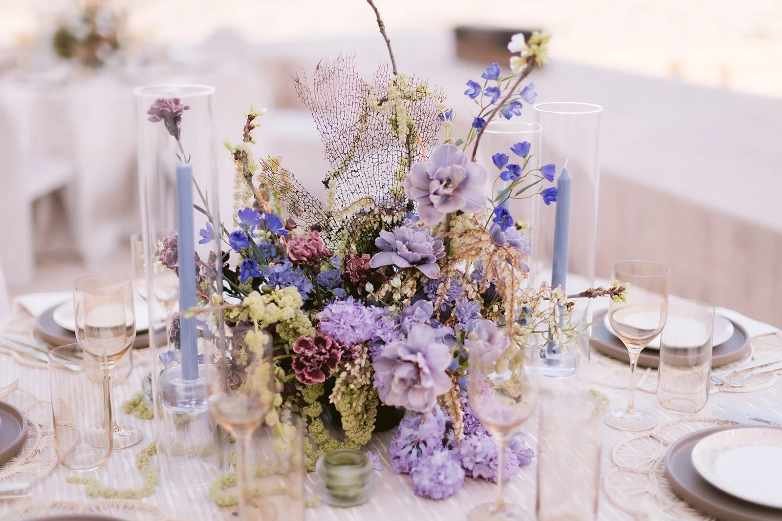 Blue and Purple Floral at Desert Lounge, Amangiri