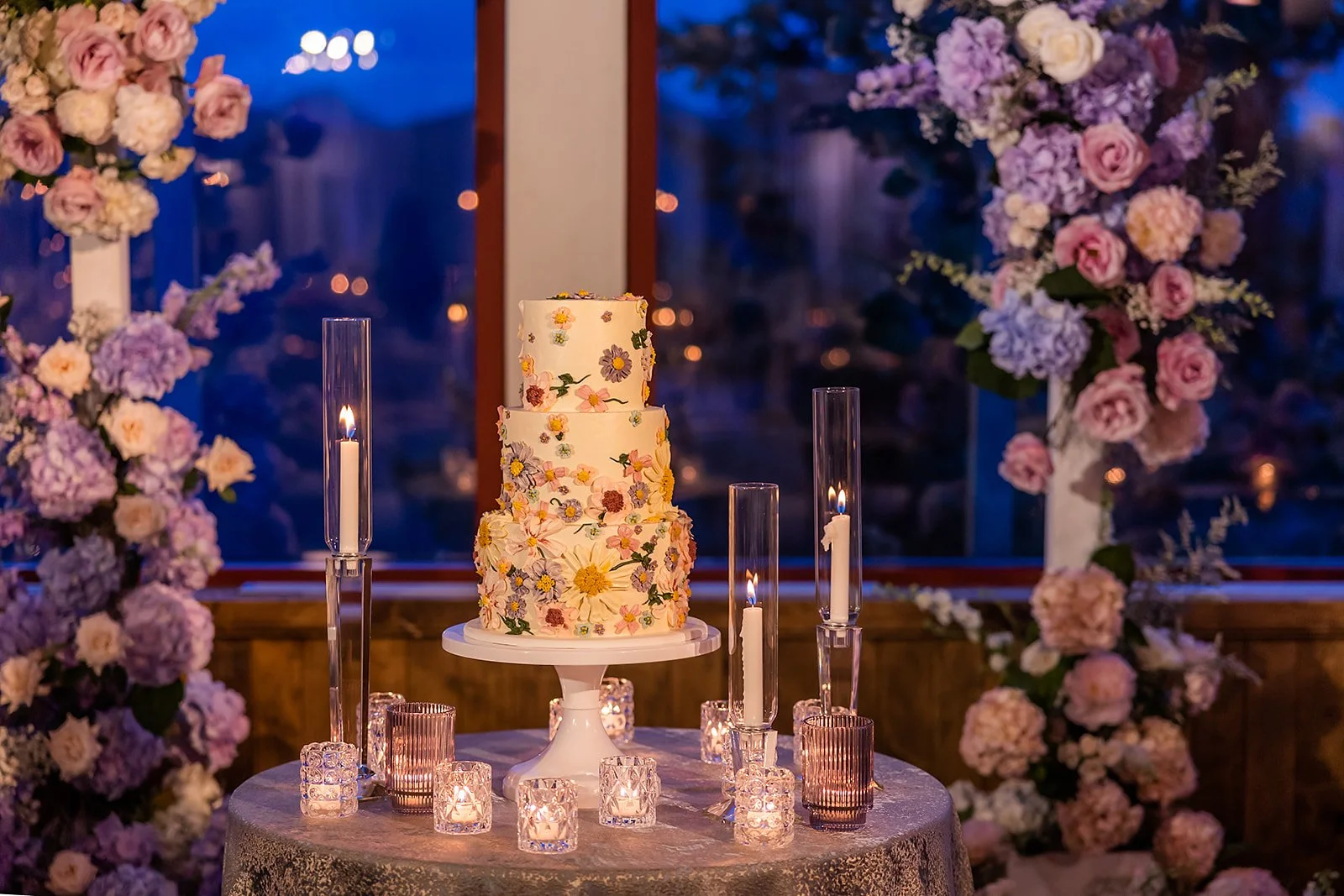 Wedding Cake at Little Nell Sundeck