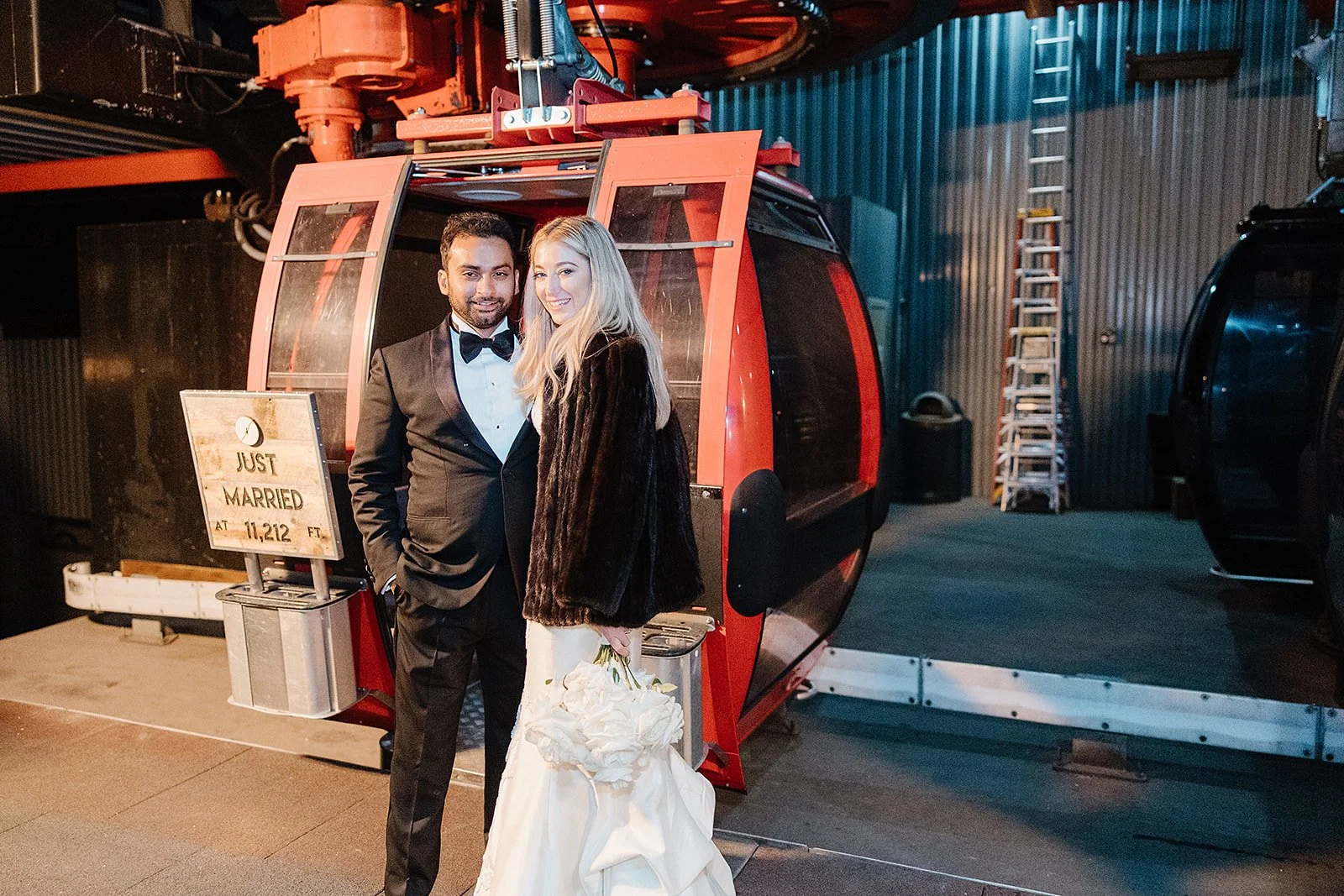 Gondola Ride down at Little Nell Sundeck