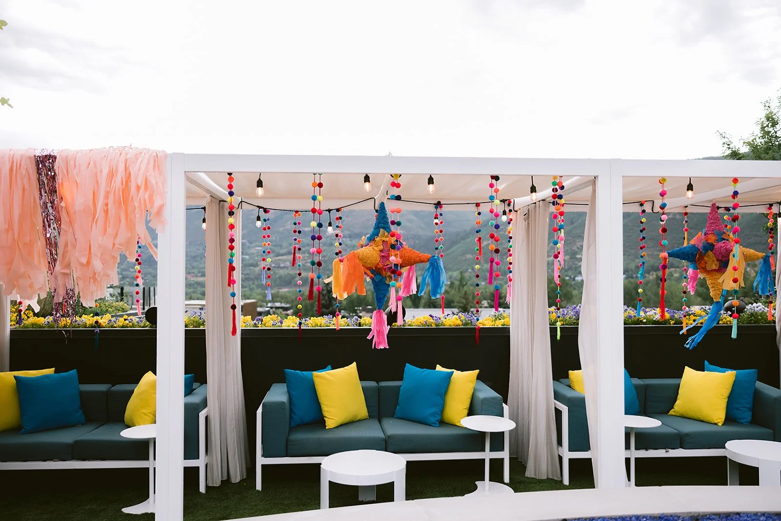 Bright colors for fiesta theme at the WET Deck at W Aspen