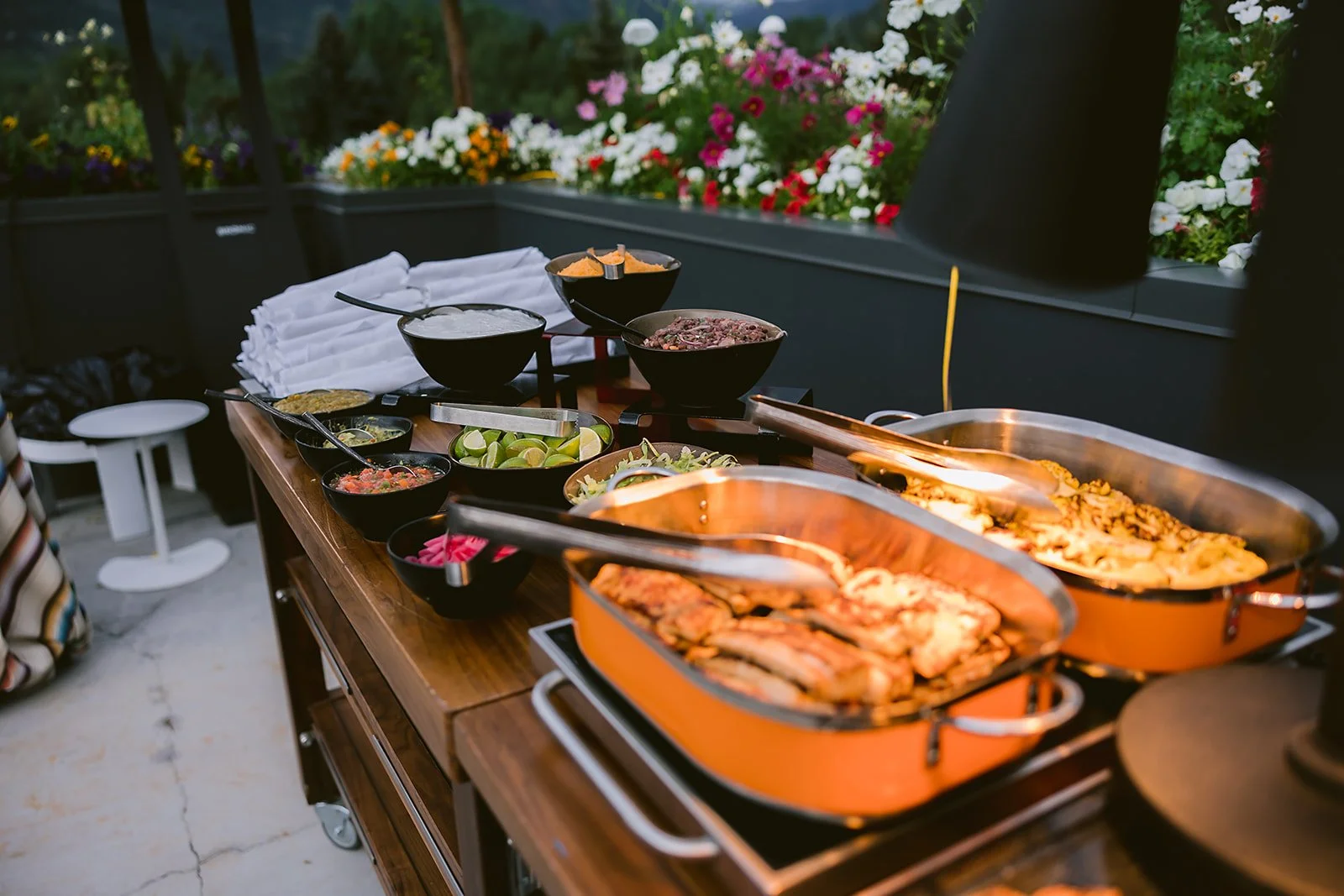 Fajitas at the WET Deck at W Aspen