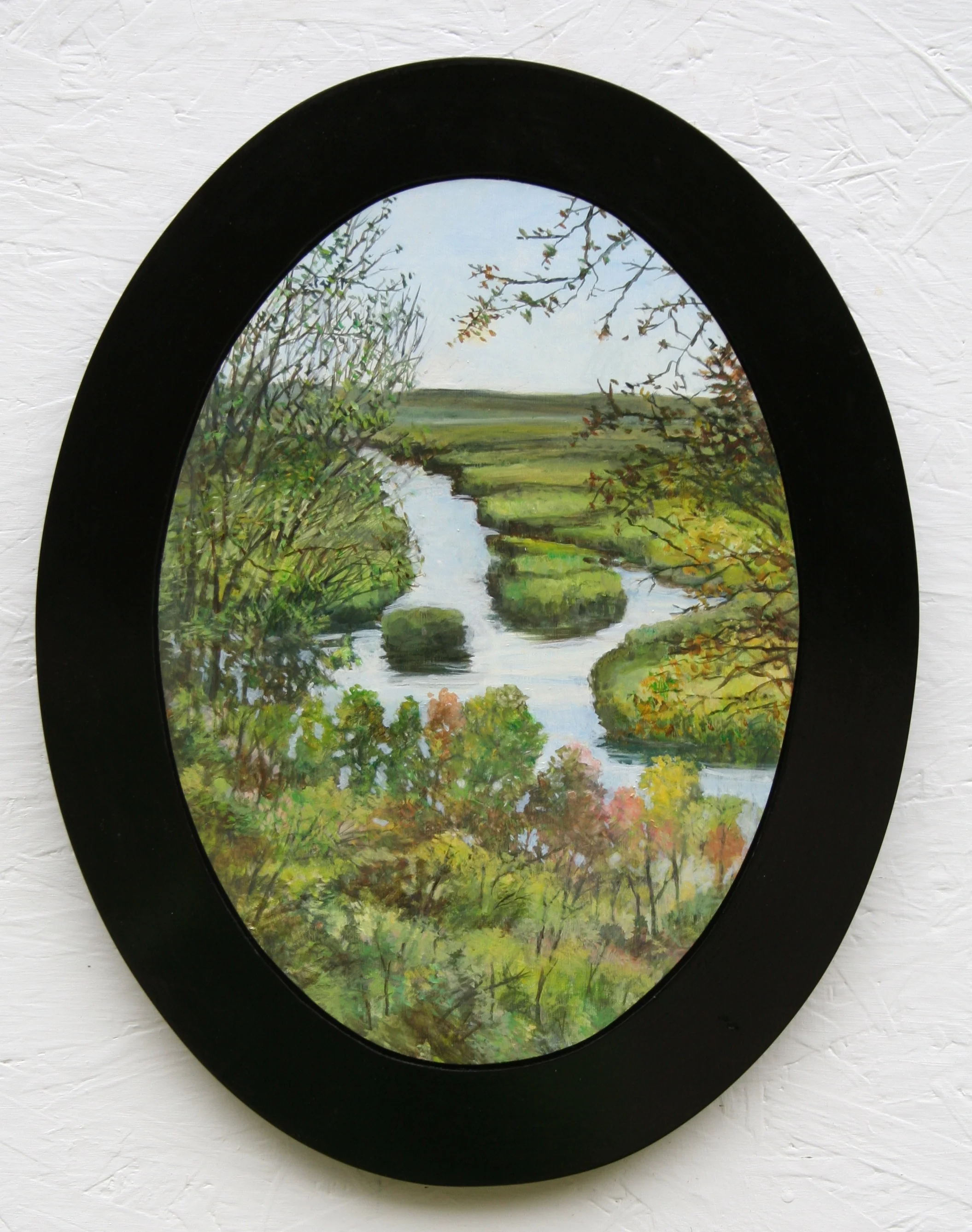 Spring, Wisconsin River, Oil on Board