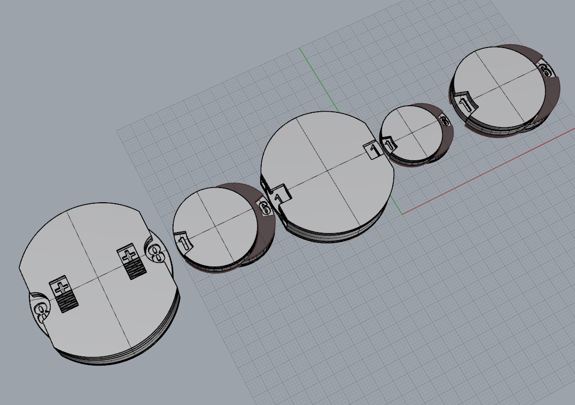 3d Printed Mechanical Counter iterations