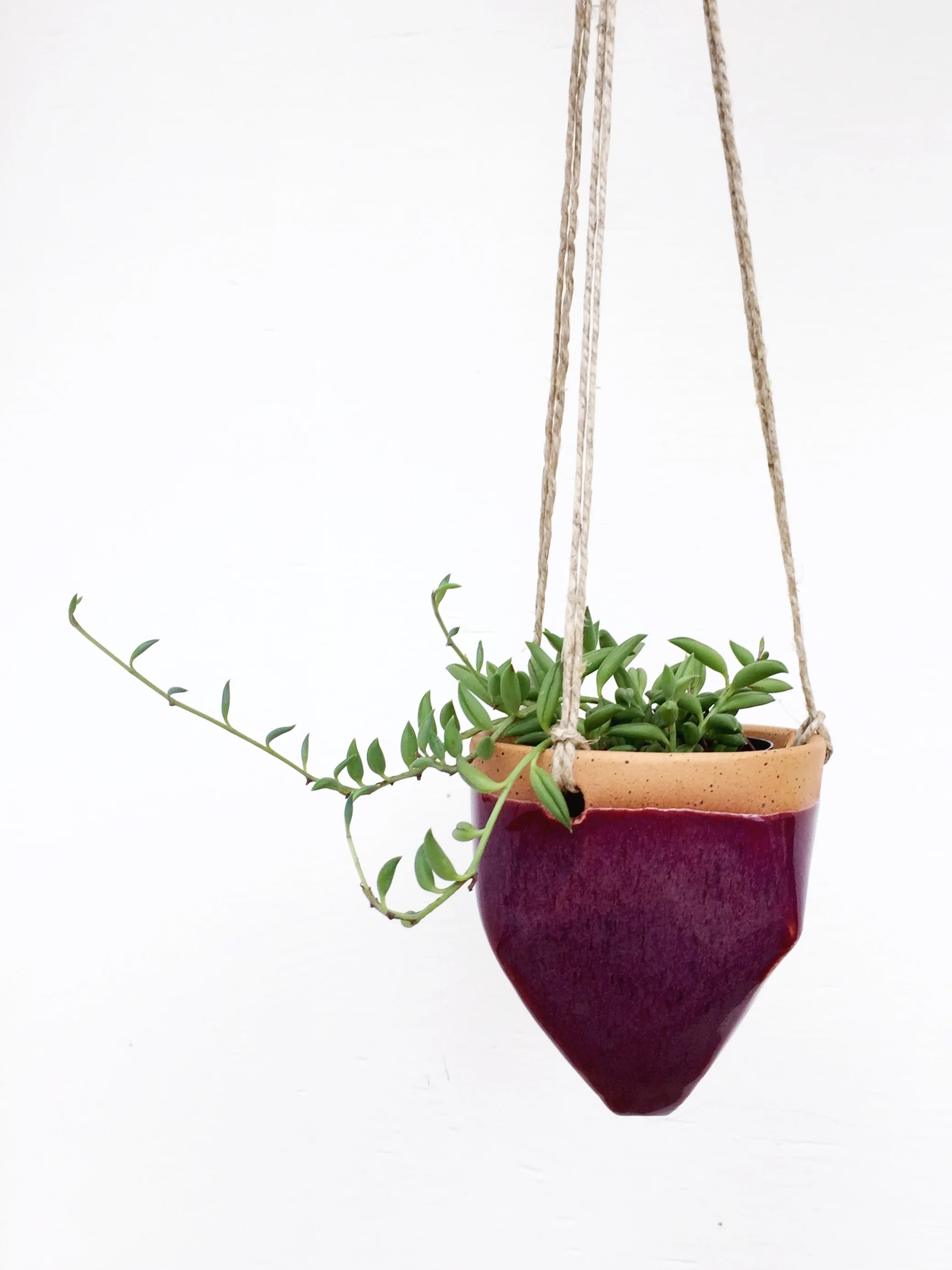  Ceramic hanging planter by Kristen Saksa Juen 