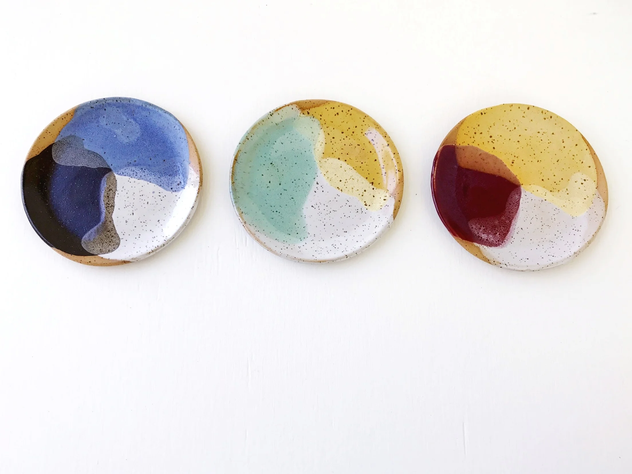  Trio hand formed dishes by Kristen Saksa Juen 