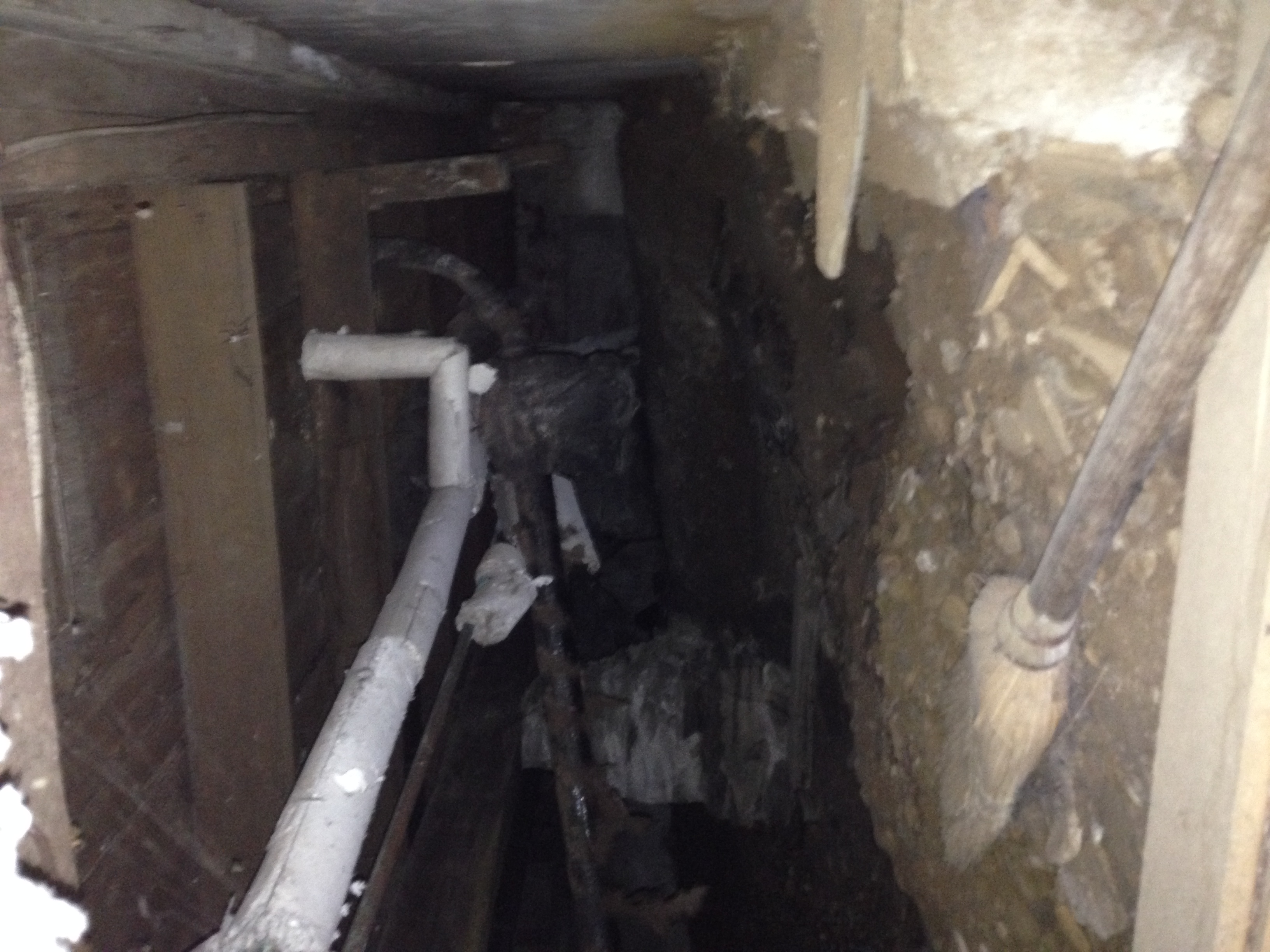 Ugly Wallpaper Bath Crawlspace