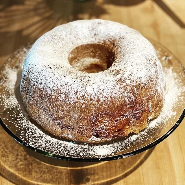Don&rsquo;t have step by step photos of this apple bunt cake by @carolasager but it was inspired by @toniprofera who shared the recipe with with us. It is delicious! Yet another treat. One step closer to fattening the curve #brokenchimneyfarm #bake #
