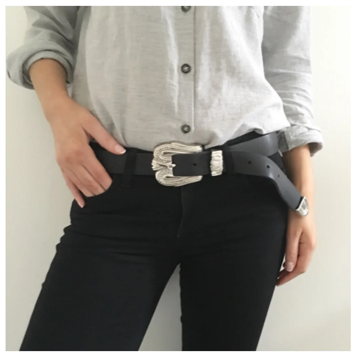 ysl western belt