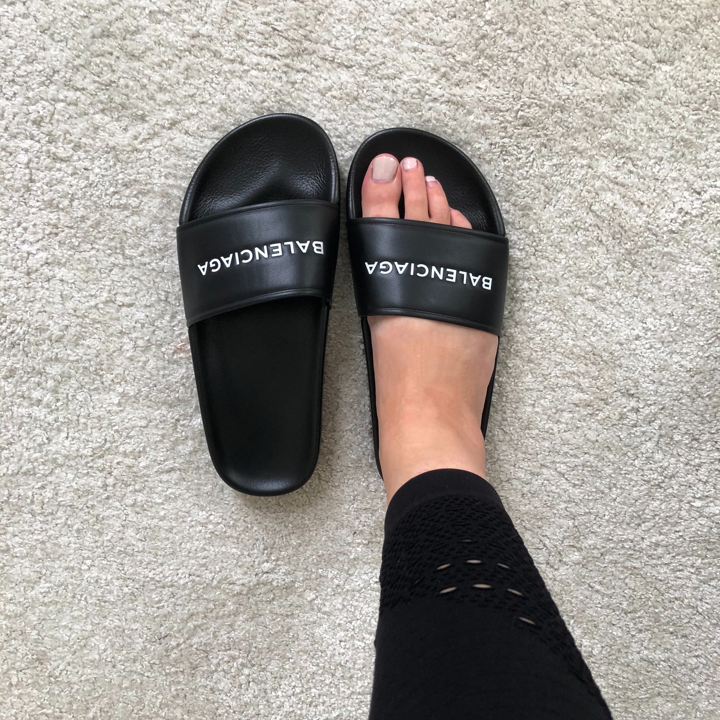 designer rubber slides