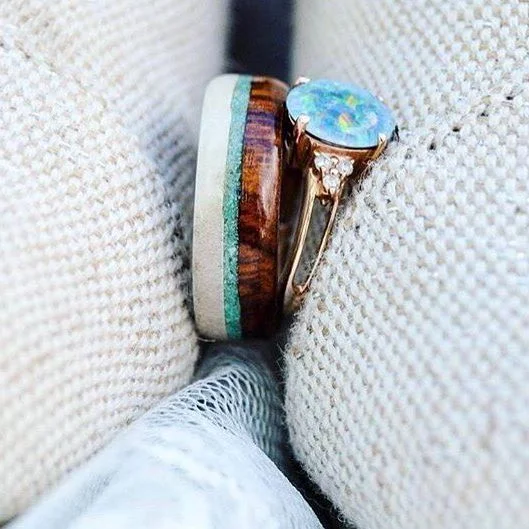 Men's Turquoise Wedding Band. Handcrafted by Staghead Designs. Photo by Arianna Belle Photography.Photo by Arianna Belle Photography. Photo by Arianna Belle Photography.
