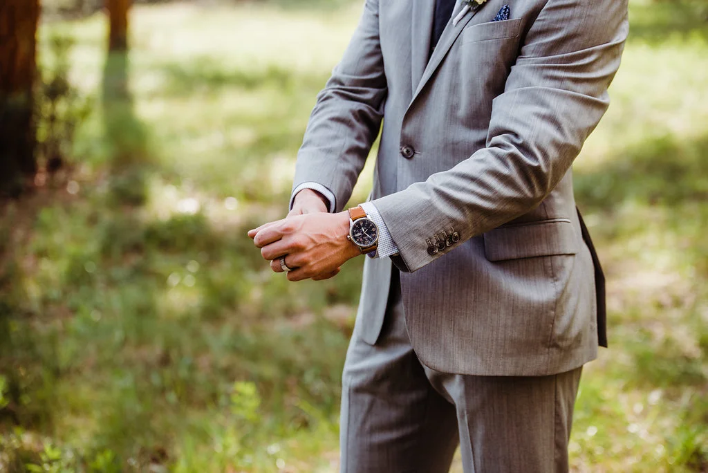Antler Wedding Band for Men. Handcrafted by Staghead Designs. Photo by Randy and Ashley Studios.