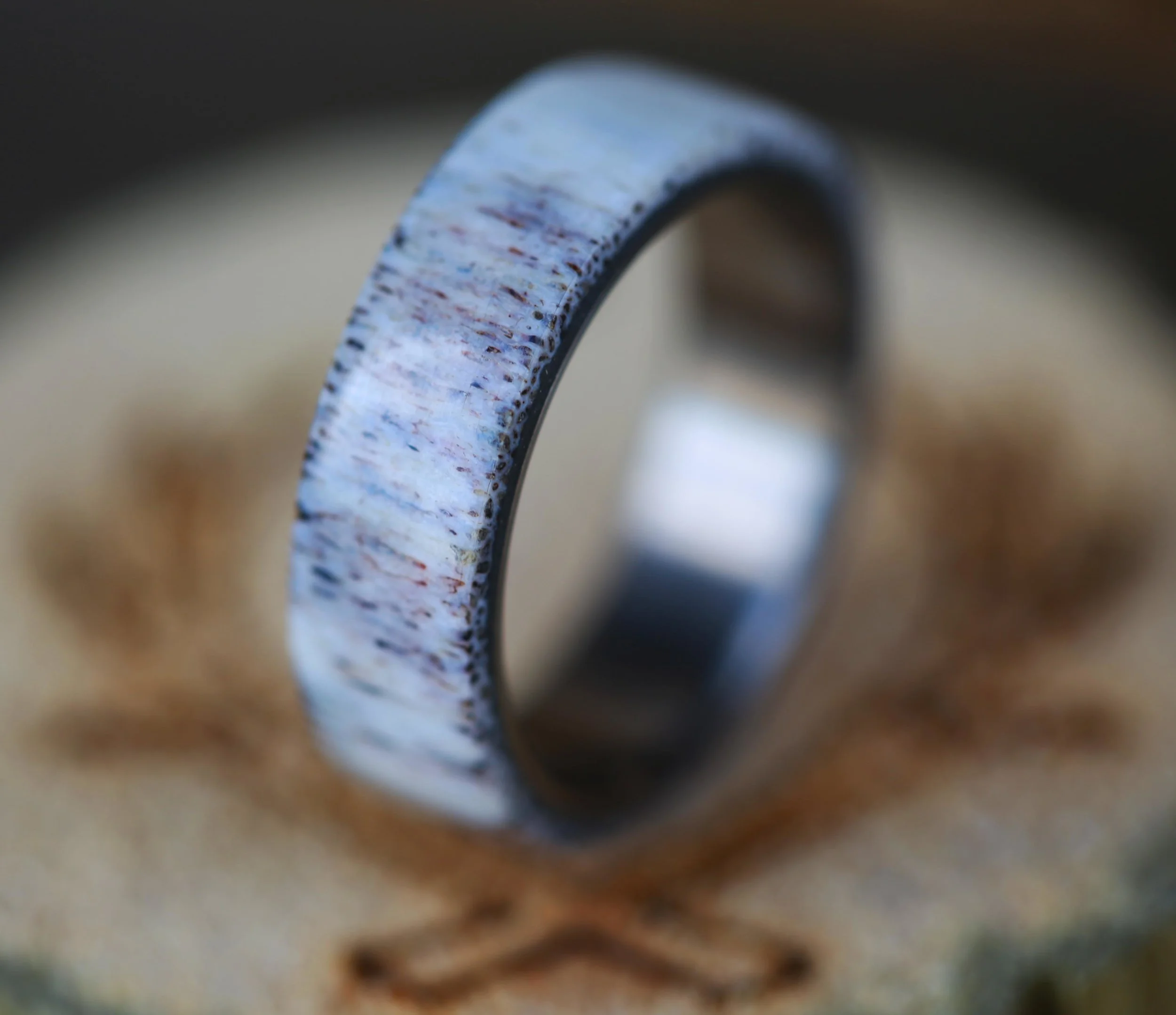 Unique and Made to Order Wedding Band by Staghead Designs.