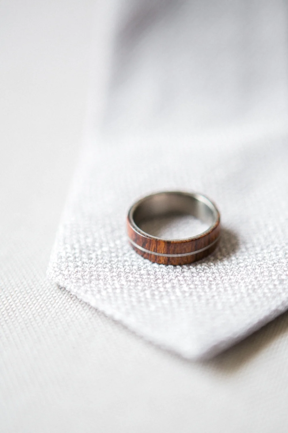 Men's Wood Wedding Band by Staghead Designs. Photo by Brigham & Co. Photography.