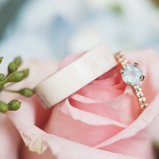 Custom Elk Antler Ring by Staghead Designs. Photo taken by Ellen Adams Photography.