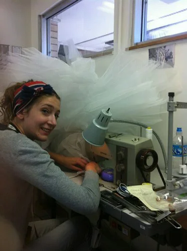 Shelby, stitching for USF's 2012 production of Les Miserables