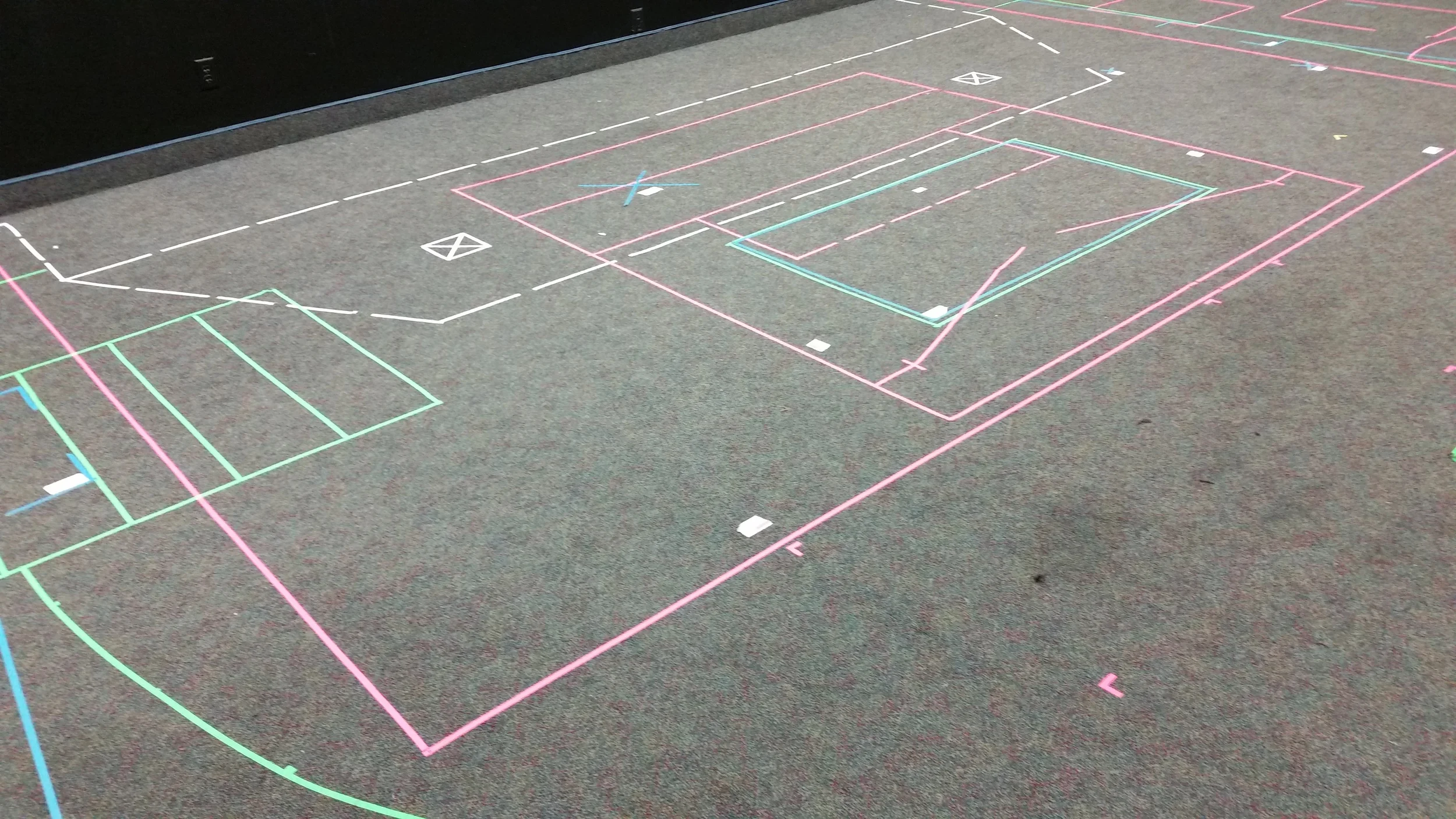 Henry IV set is marked by green tape.