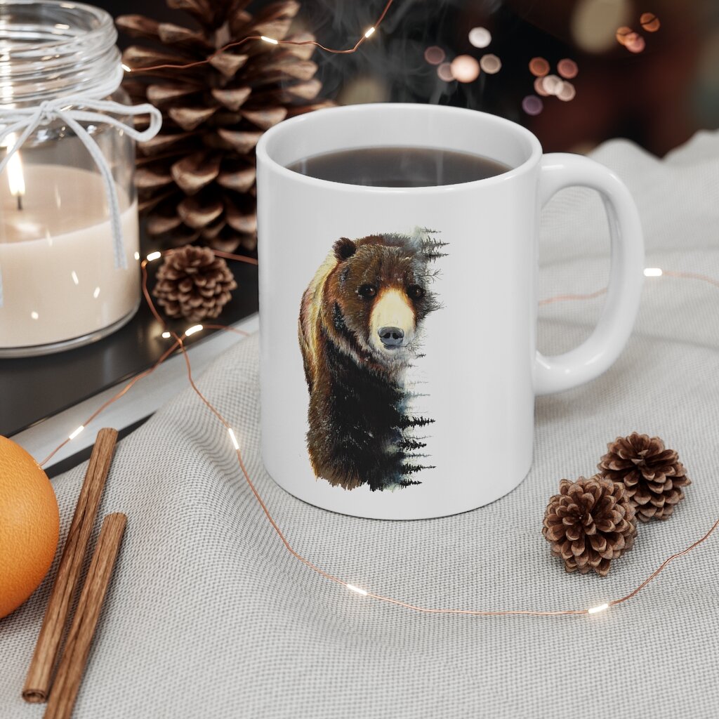 Ceramic Brown Bear Mug - 11oz Coffee Mug - Ceramic Mugs - Original Artwork  Print — BRYANT BARN