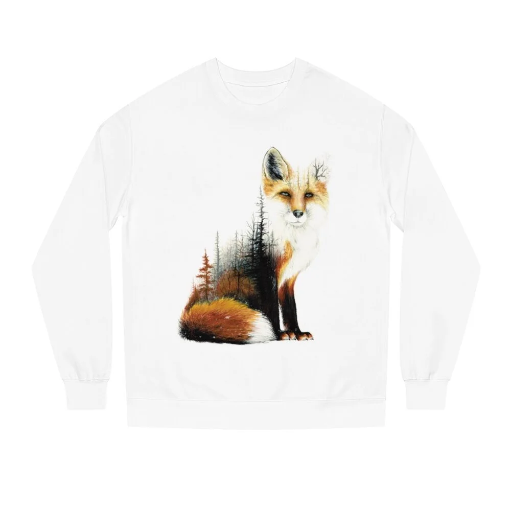 Red Fox Unisex Crew Neck Sweatshirt - Nature Sweatshirts - Winter Wear