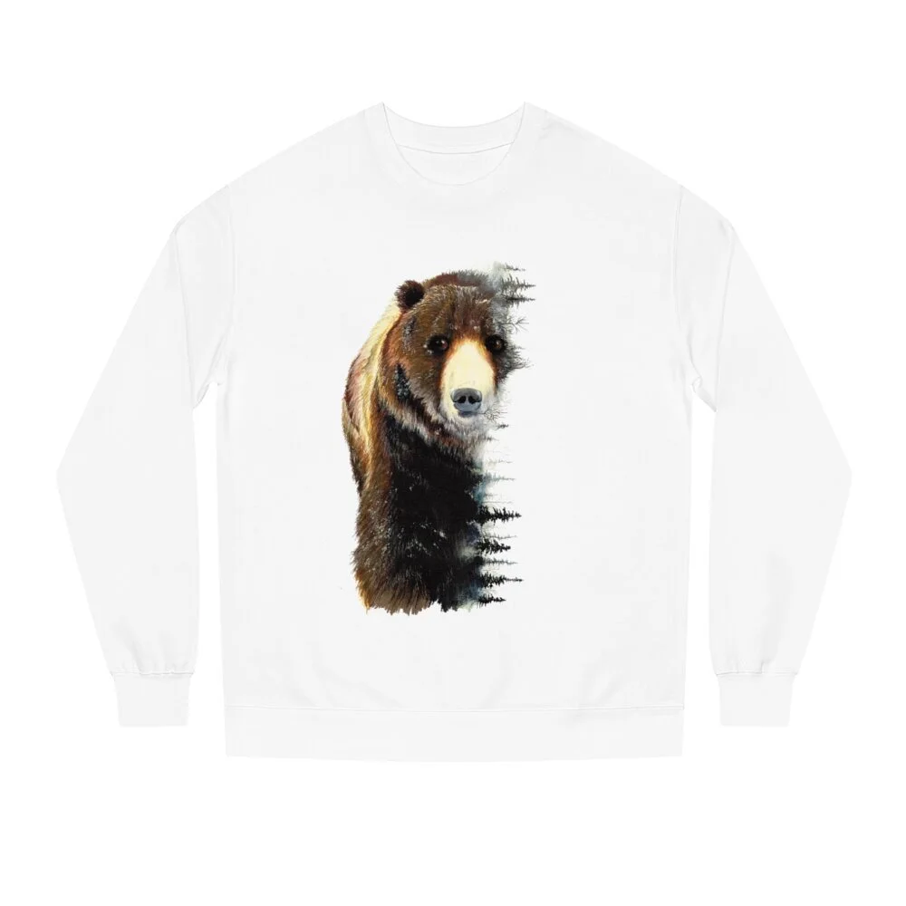 Brown Bear Unisex Crew Neck Sweatshirt - Nature Sweatshirts - Winter Wear