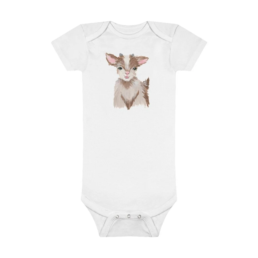 Infant's Goat Short Sleeve Onesie - Infant Onesies - Baby Clothing - Newborn Clothes