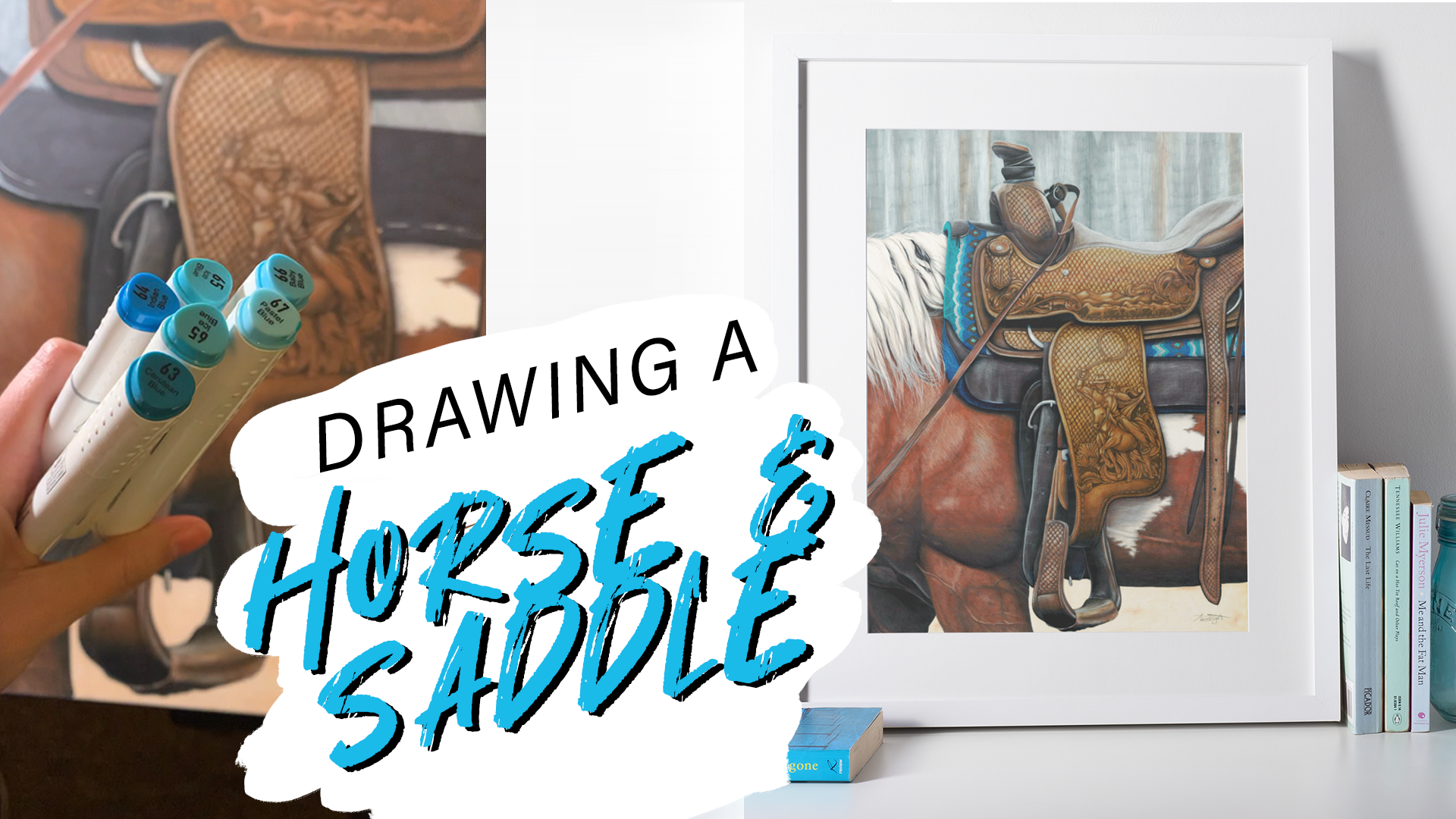 Drawing A Horse And Saddle - Amazing Western Art Pencil Drawing