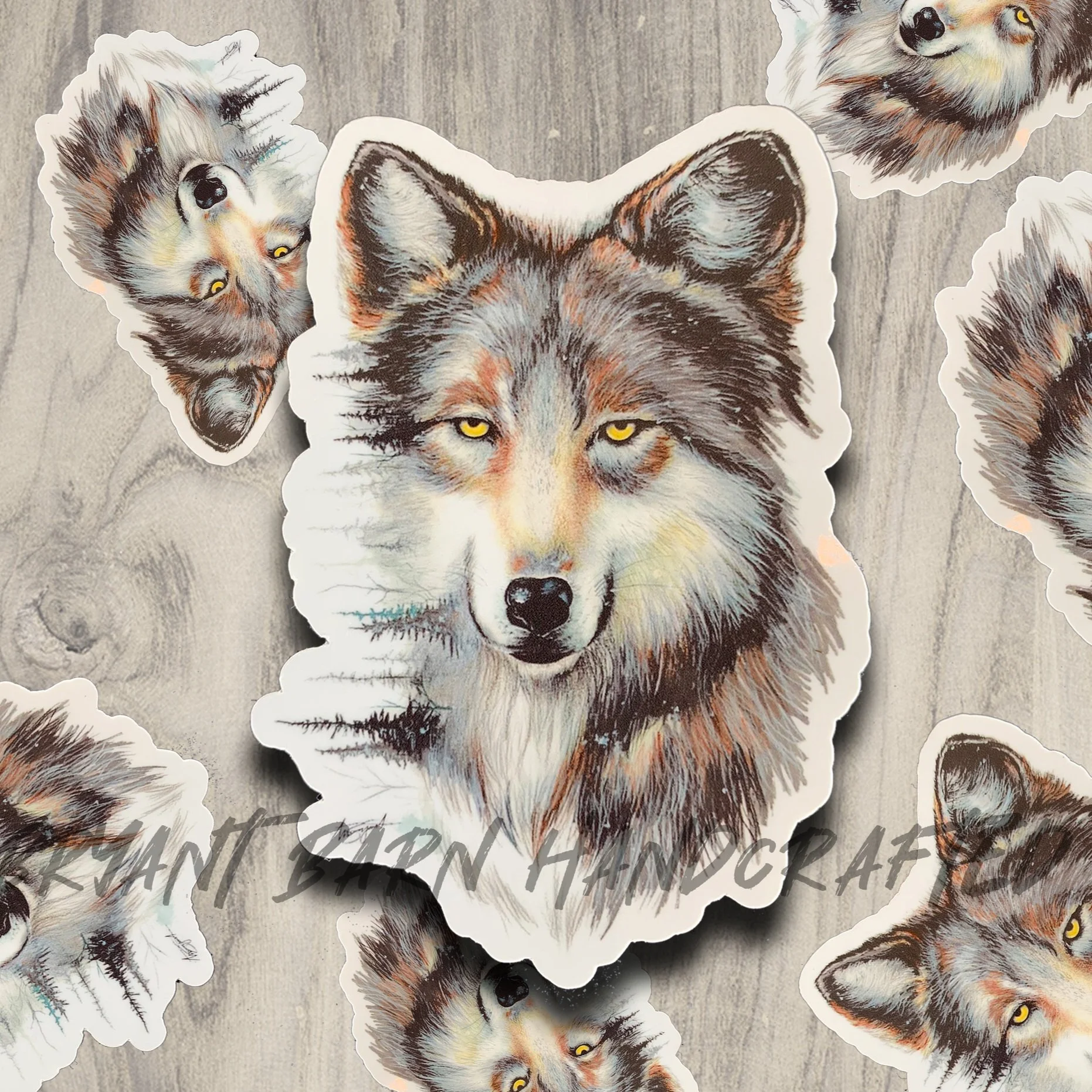 Wolf Vinyl Water Resistant Sticker for Tumbler, Bike, Laptop, Flask, Planner etc.