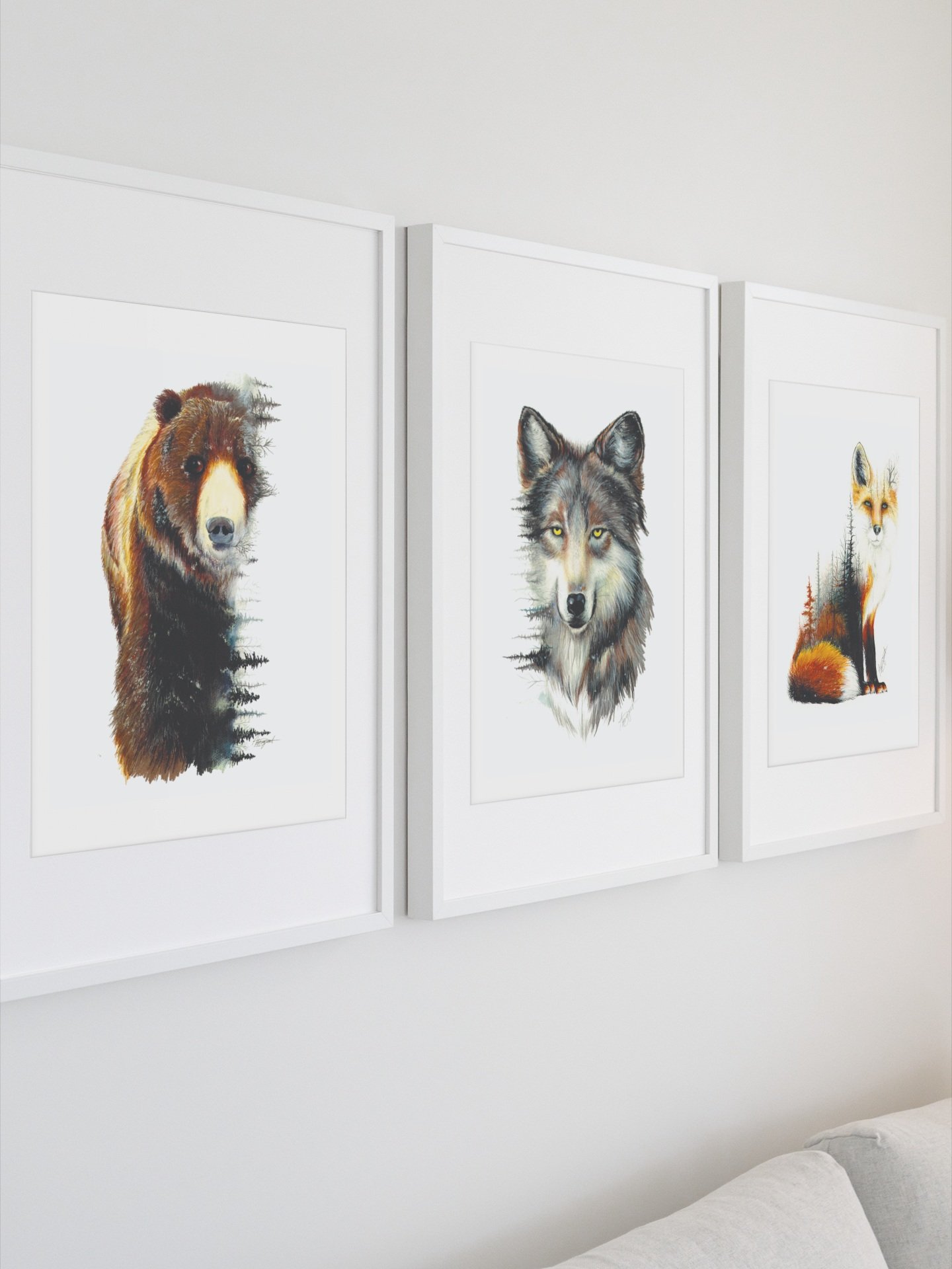 Animal Postage Stamps Framed Fine Art Print – Roomytown