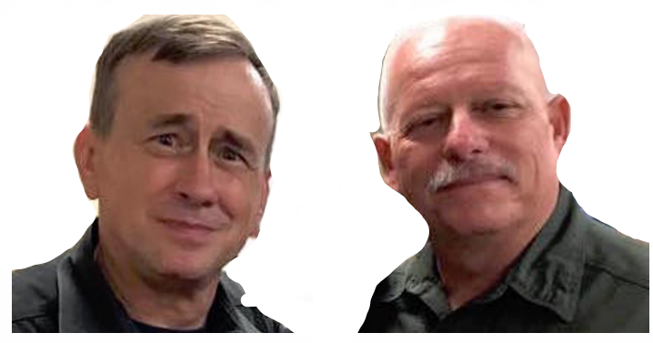 Lt Colonel Dave Grossman (left) and Texas Police Officer Gregory Stevens. Offcier Stevens was awarded the Law-Enforcement Medal of Valor for stopping the first ISIS Attack on American soil in May of 2015. 