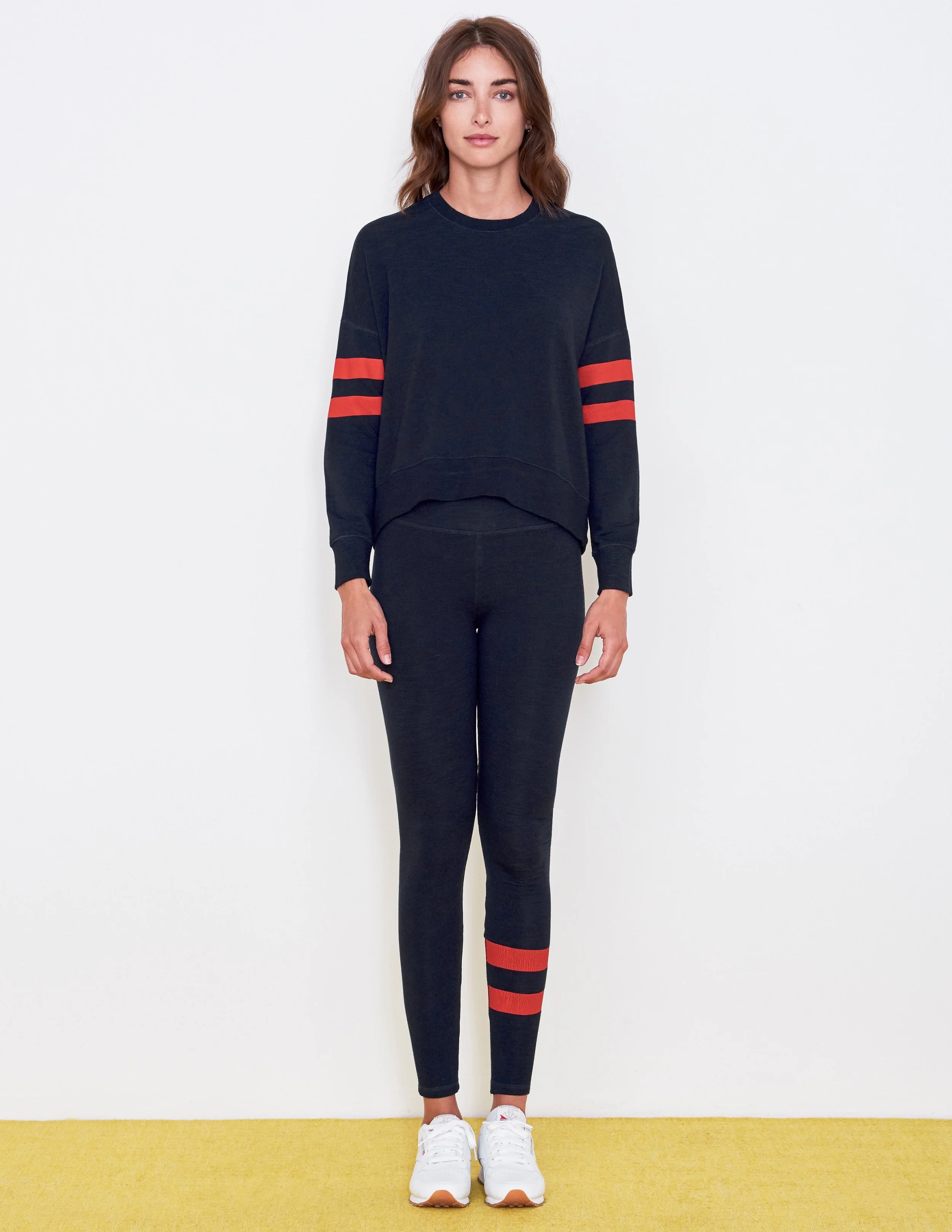 Sundry- Stripe yoga pant — Vanilla