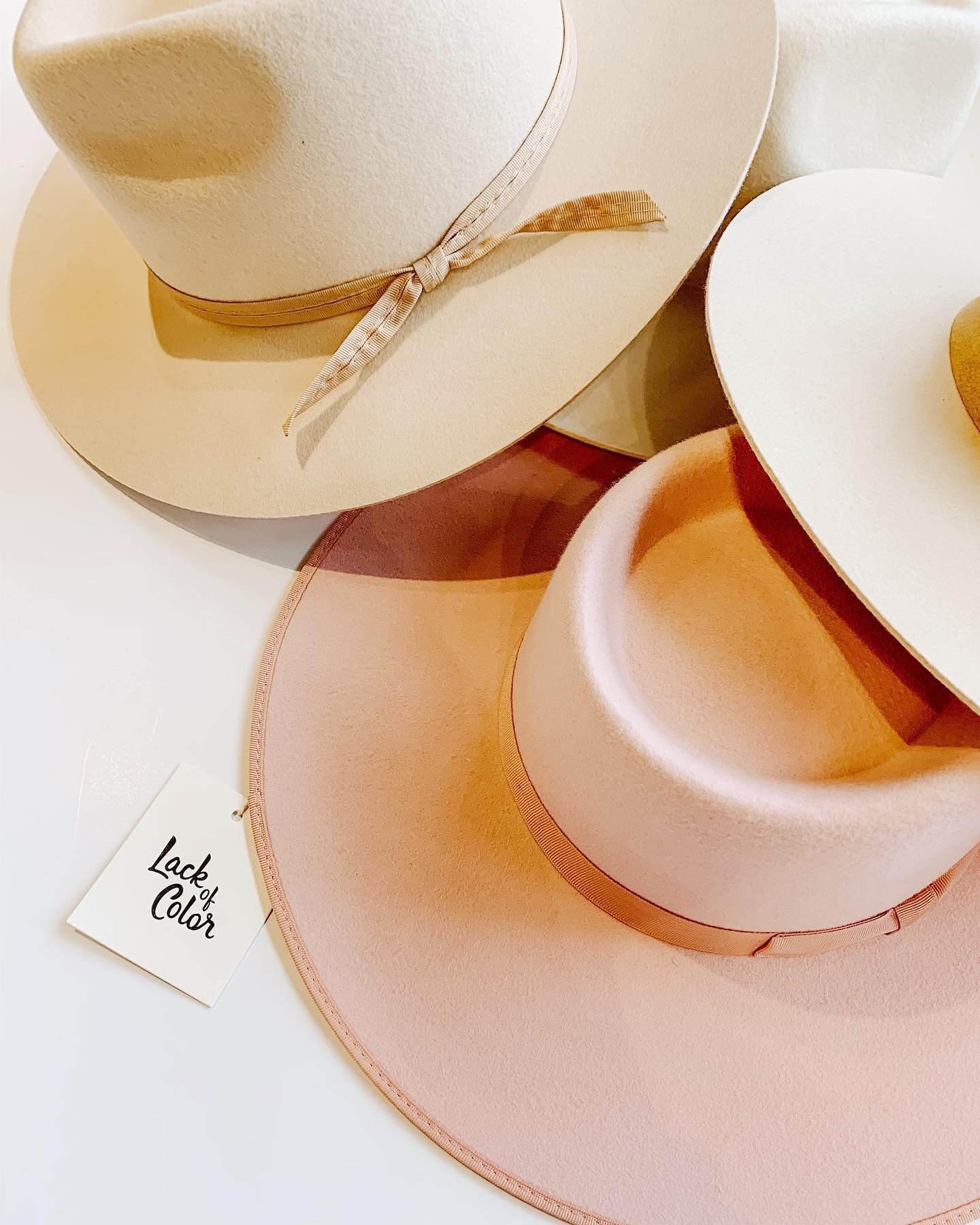 a fresh stack of hats to top off the week! restocked on all of our favorites! @lackofcoloraus 
.
#stacksonstacks #lackofcoloraus #hatsofftoyou #springfavorites #shoplocal