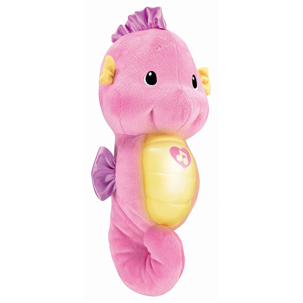 For my second daughter, it’s her “ Soothe and Glow Sea Horse ” from Fisher Price .