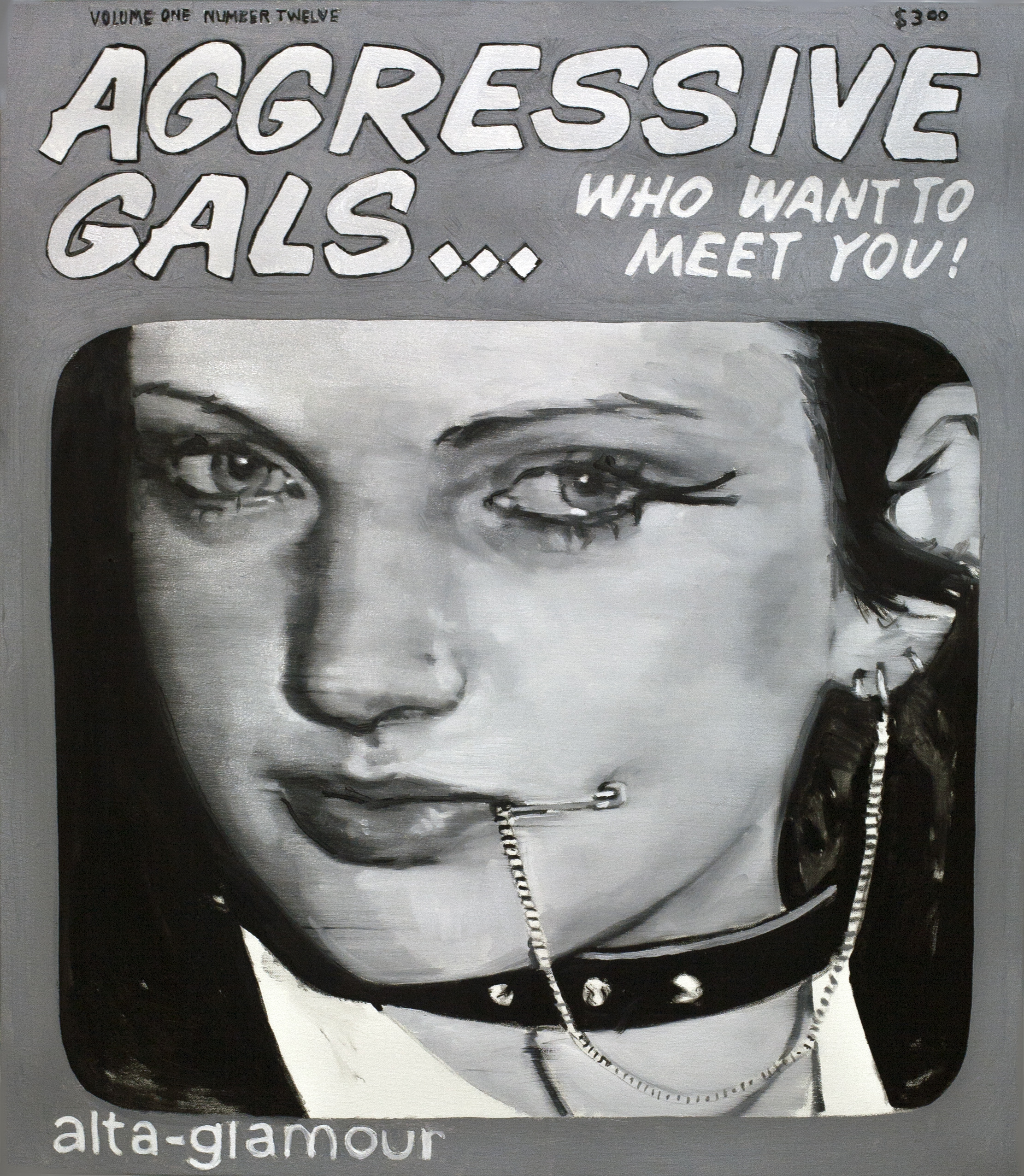 AGGRESSIVE GIRLS, 28" x 32" oil on canvas. 2015