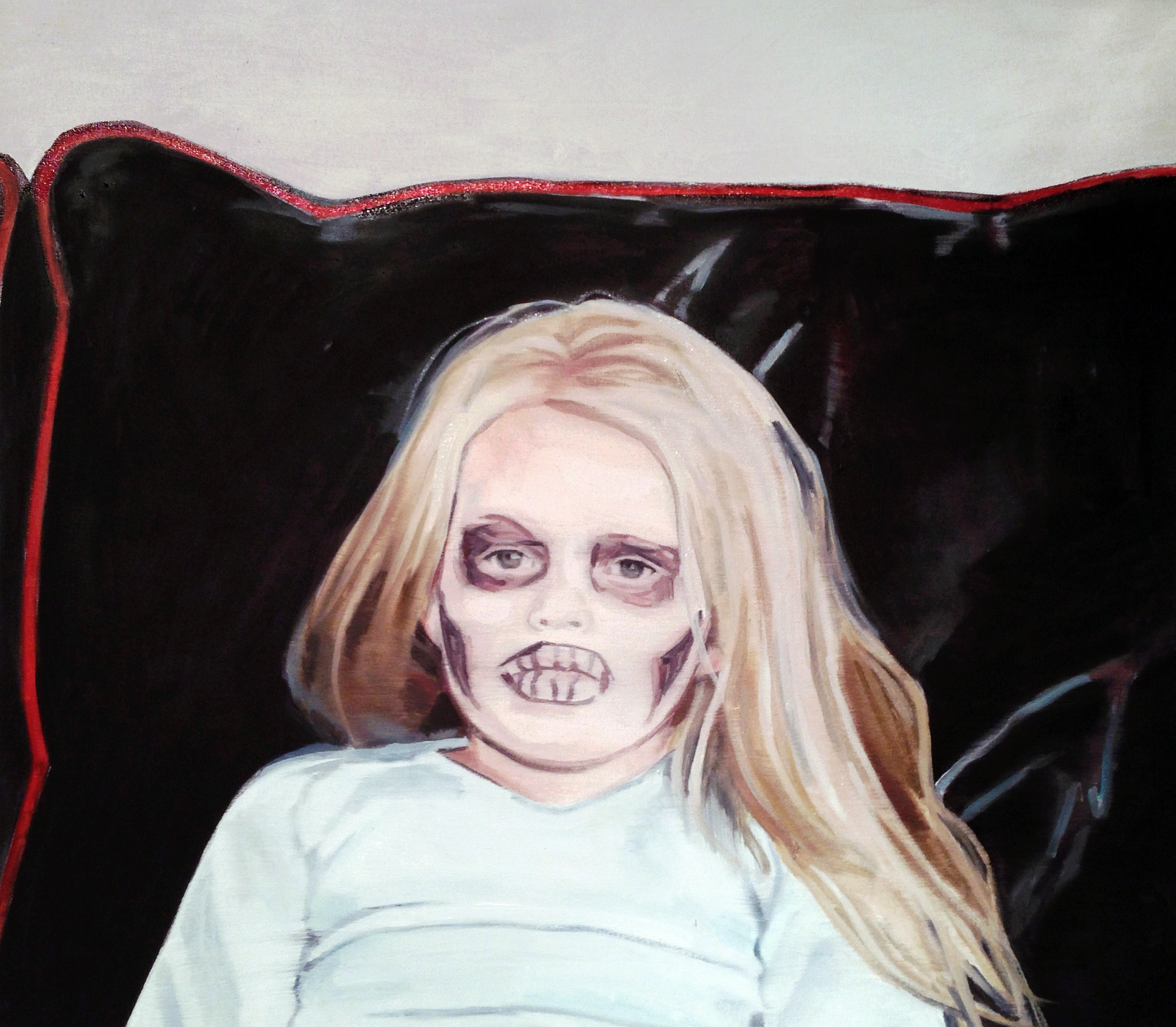 BORED TO DEATH, 28" x 32" oil on canvas. 2014